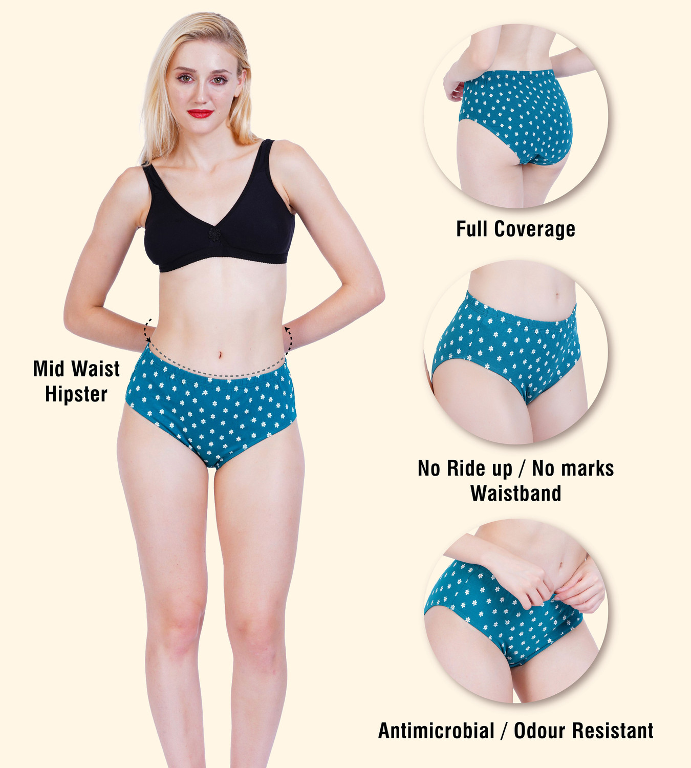 Image of URBAN ADVENTURE Women Hipster Multicolor Panty