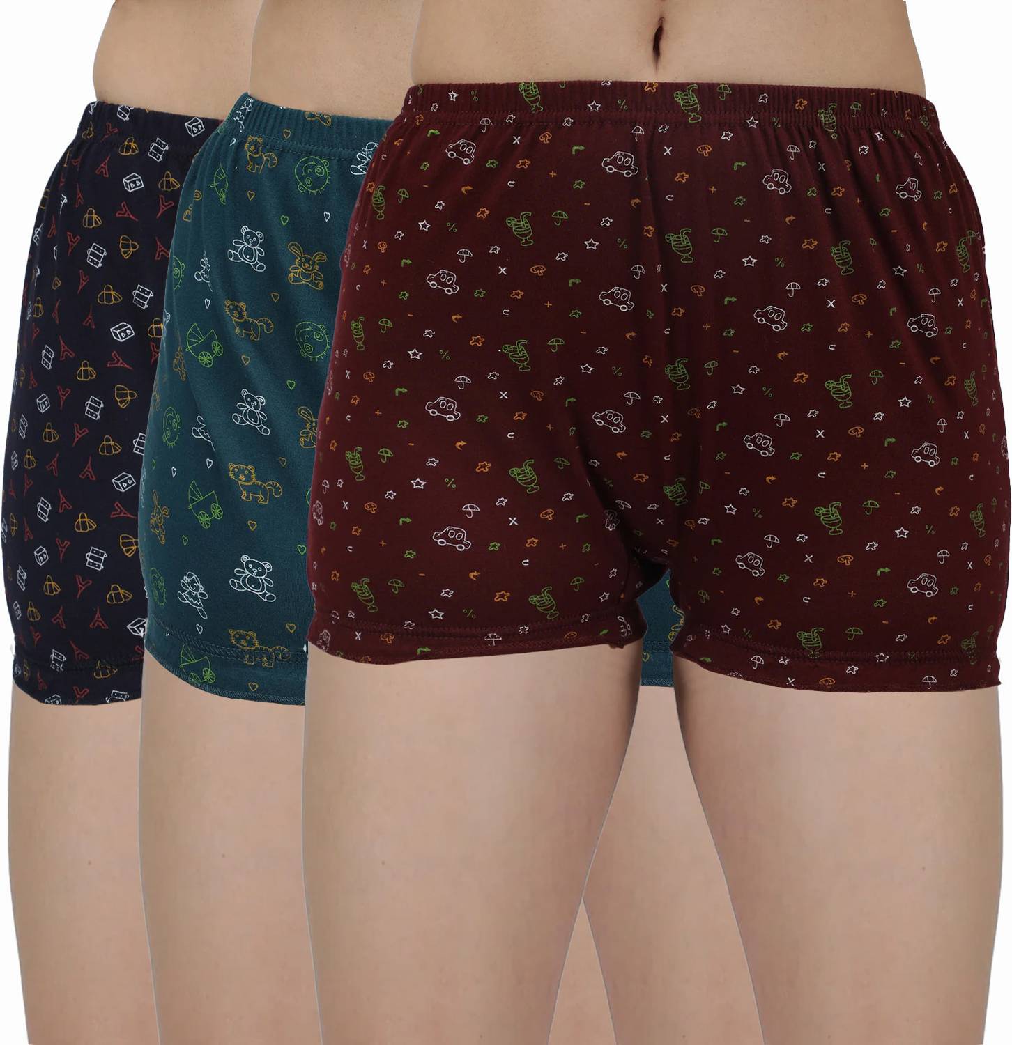 AMUL COMFY Women Boy Short Multicolor Panty