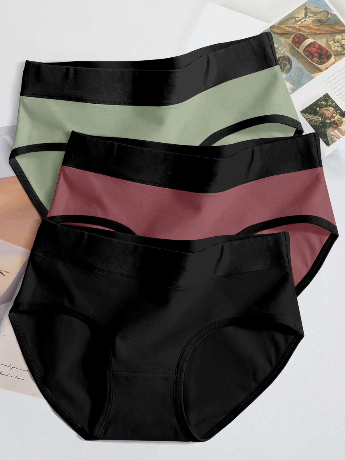 Image of ISHUVILLA Women Hipster Light Green, Maroon, Black Panty