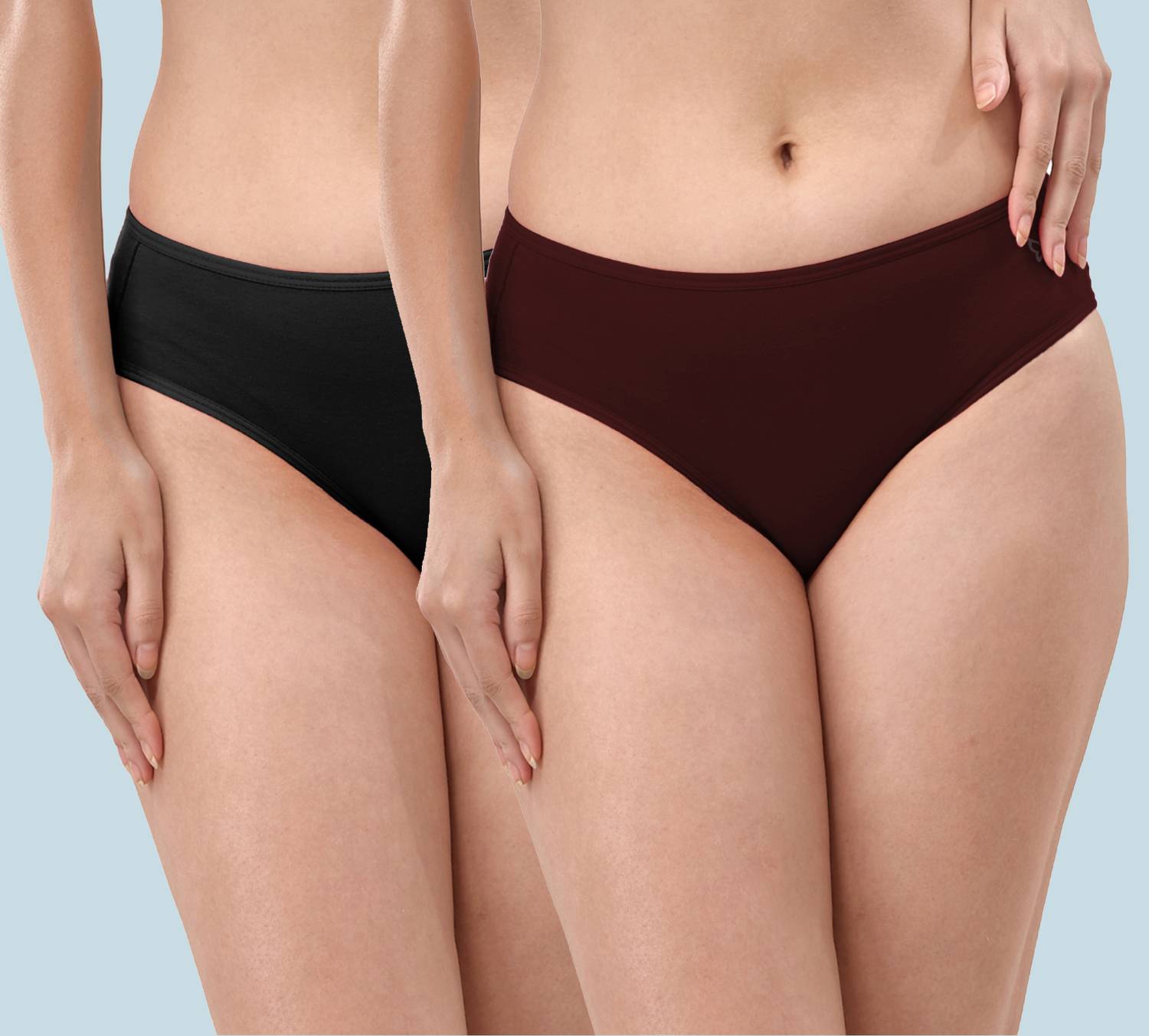 Lyra Pack of 2 Women Hipster Black, Brown Panty