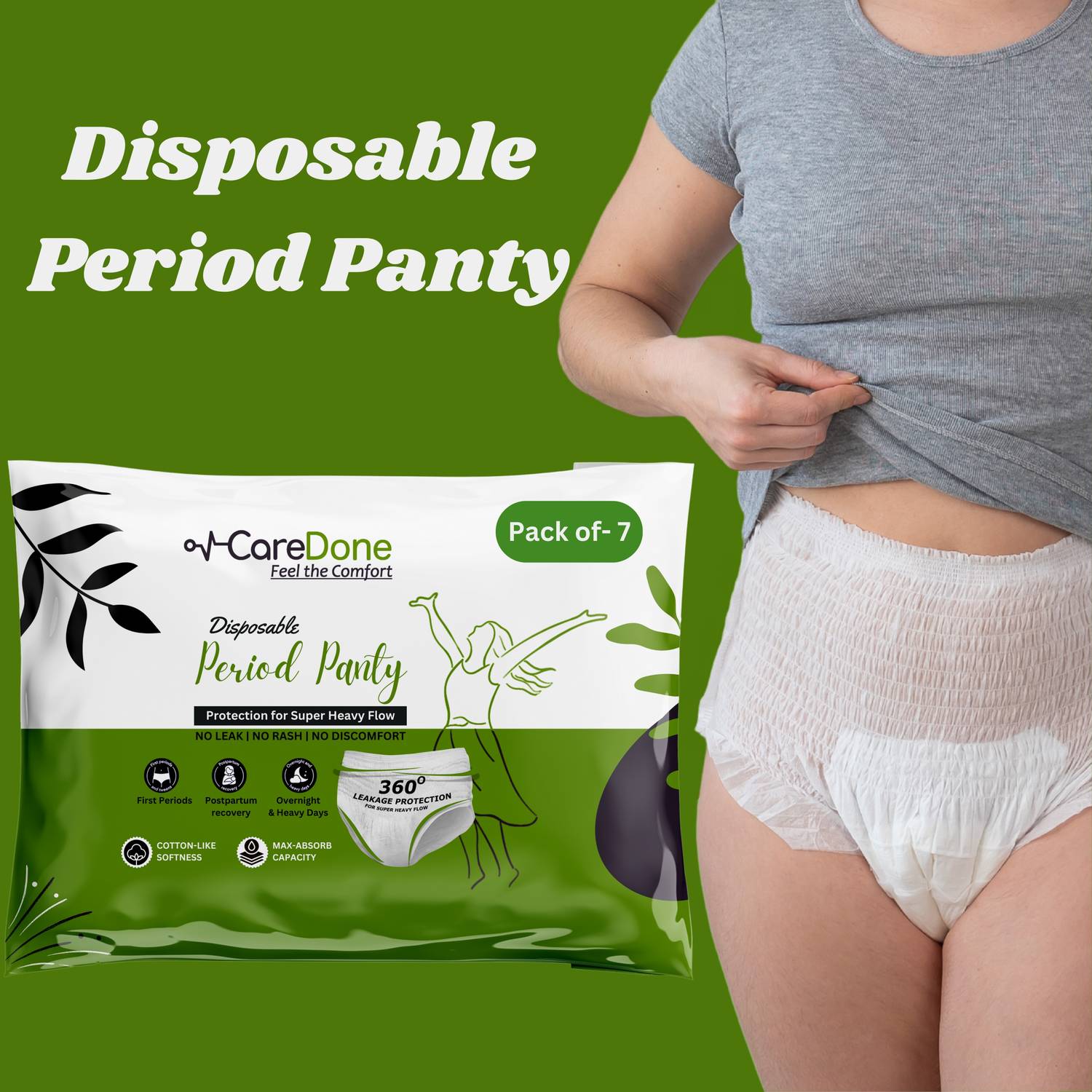 CareDone Women Disposable White Panty
