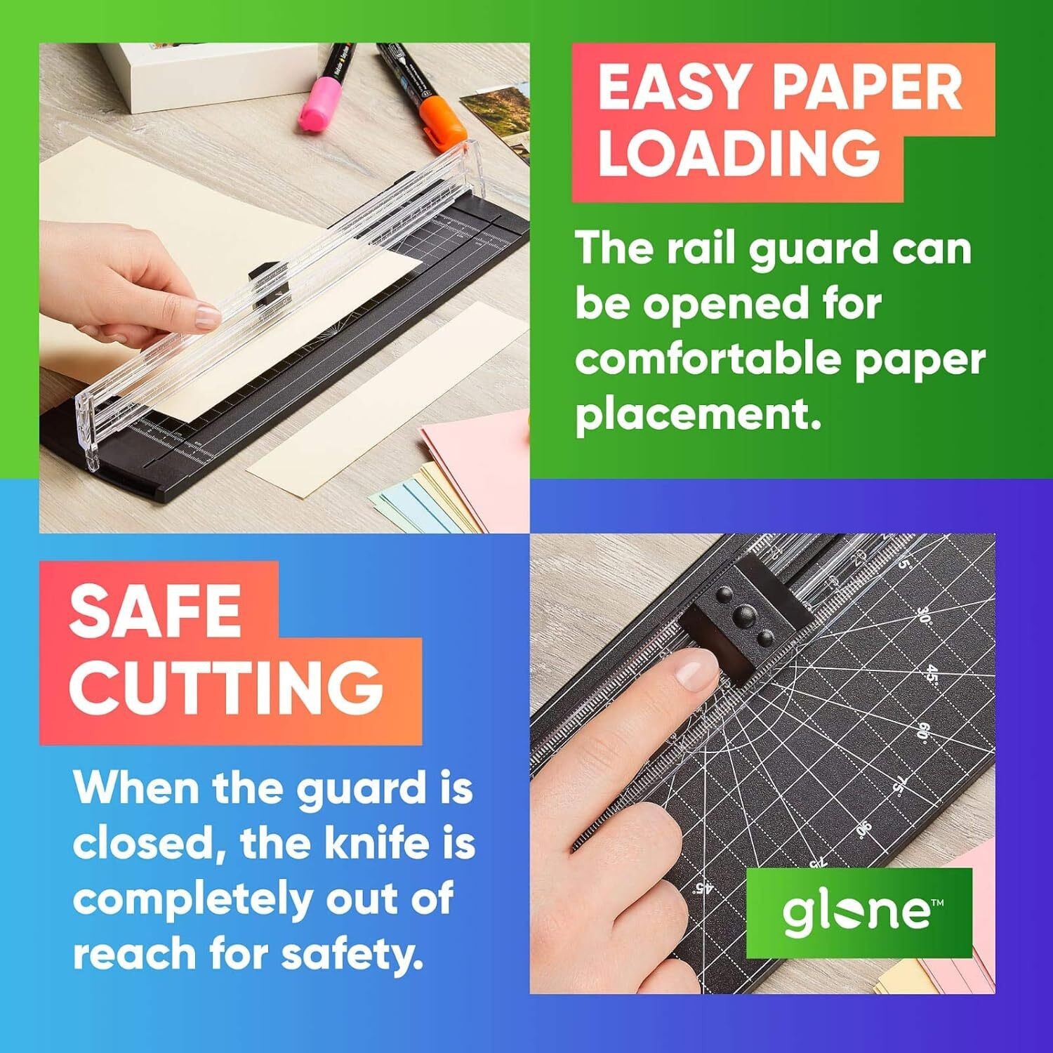 Image of FIDEO Paper Trimmer, A4 Size Paper Cutter Plastic Grip Guillotine Paper Cutter