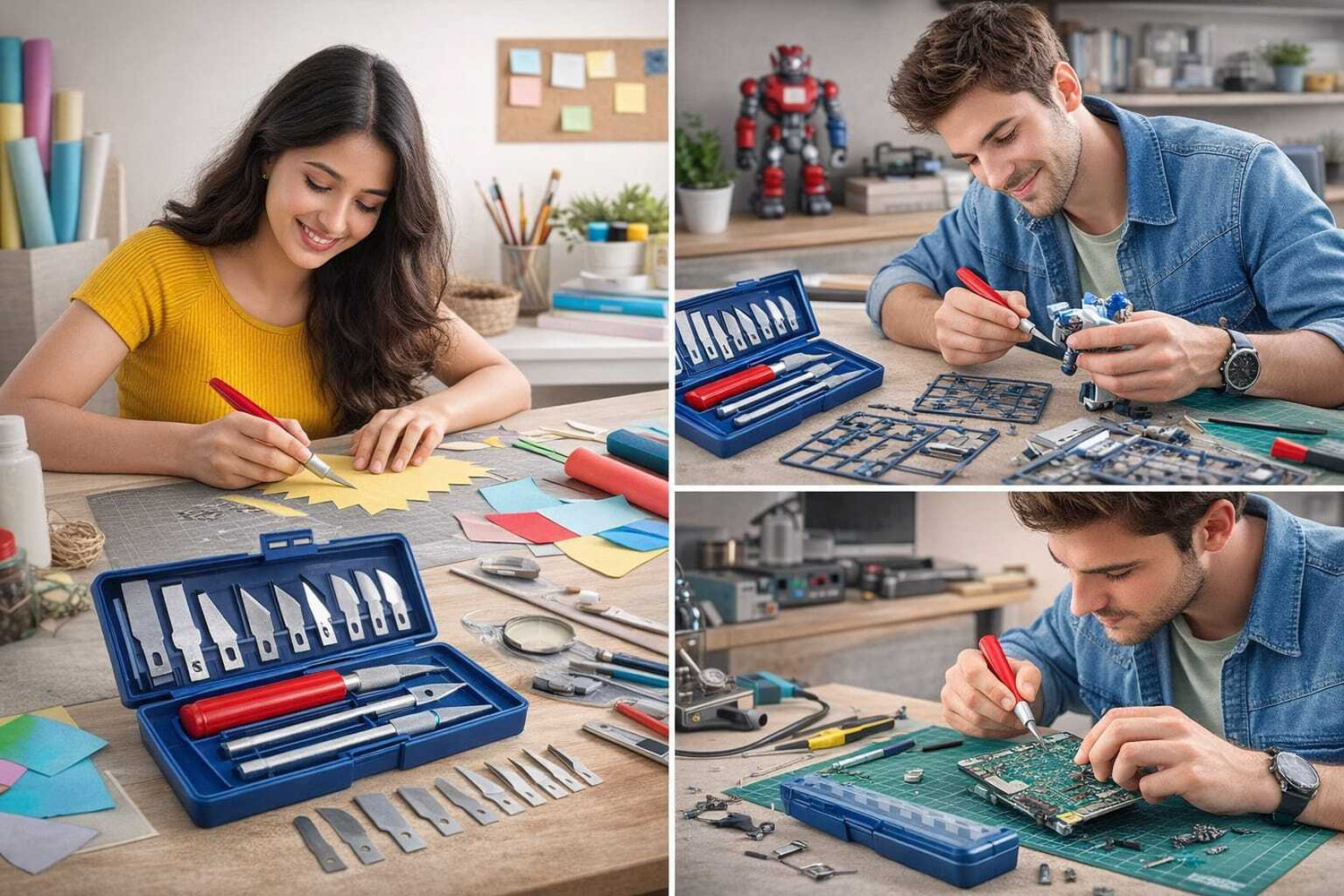 Image of Prendo Trading 13 blades for Paper, Cardboard Cutting, Sculpture, Scoring, DIY art, carving, pencil art Paper Crafting Tool