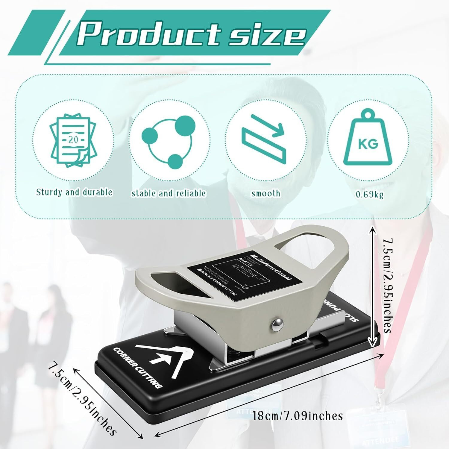 Image of verena 2 in 1 R5 Card Corner Cutter and 3 x 13mm Slot Hole Punch Punches & Punching Machines