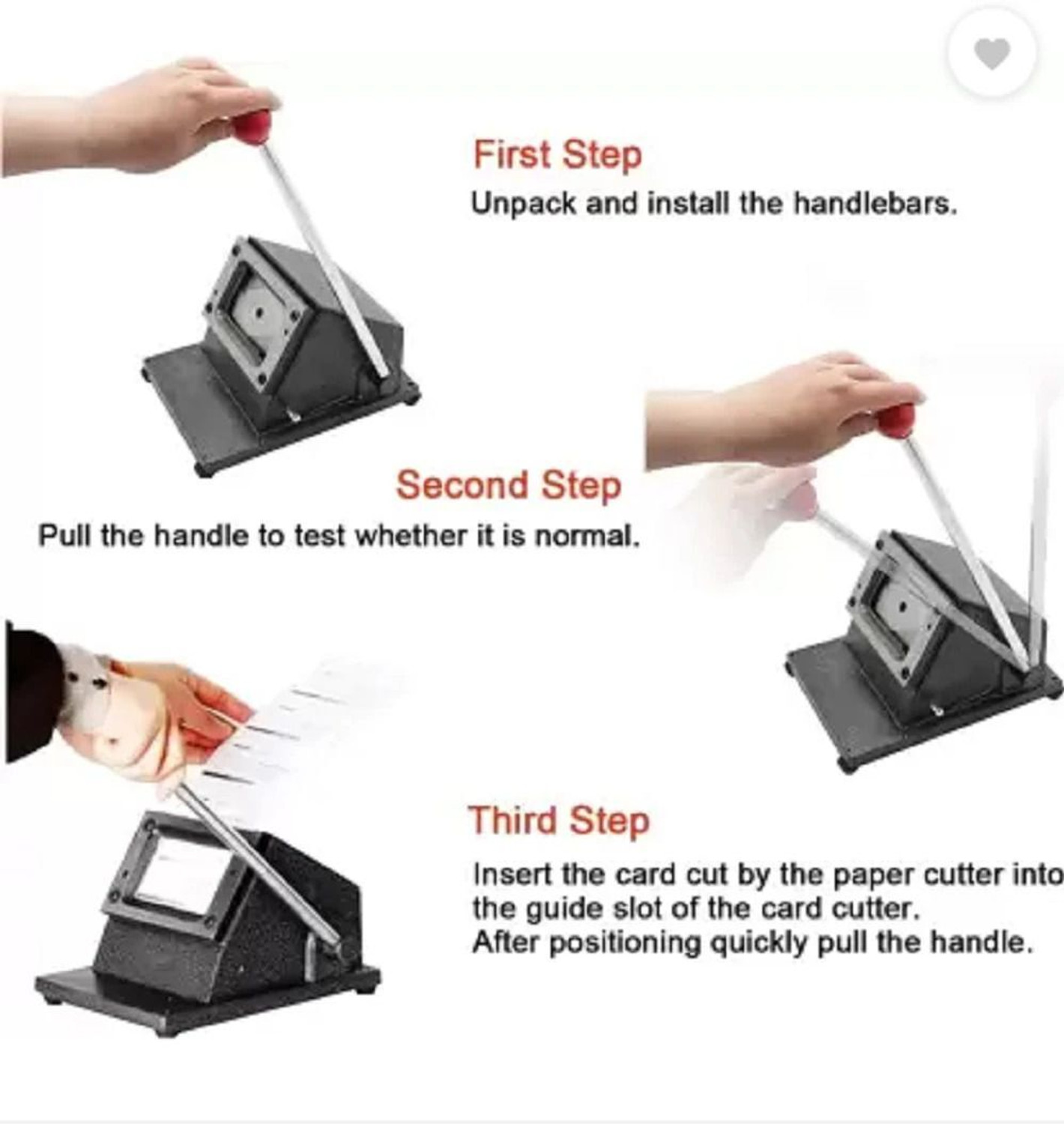Image of JMBW INTERNATIONAL 1 set in the box Metal Grip Hand-held Paper Cutter