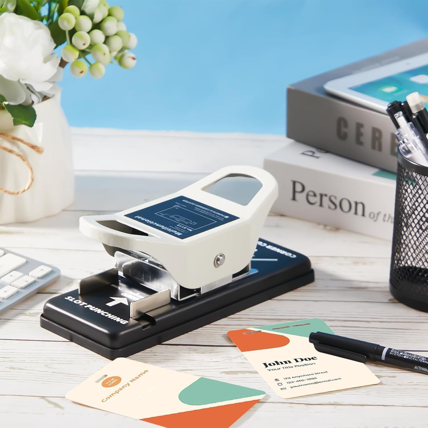 Image of verena 2 in 1 R5 Card Corner Cutter and 3 x 13mm Slot Hole Punch Punches & Punching Machines