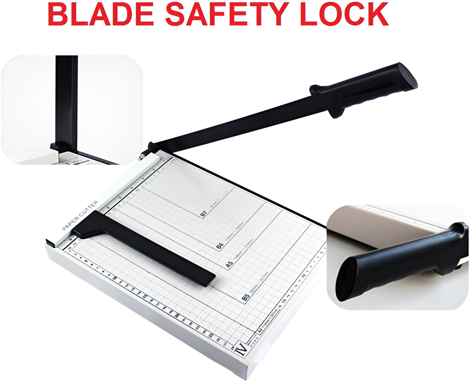 Image of RODEX 12-Inch Heavy Duty A4 Paper Cutter - Steel Trimmer for A4, B5, A5, B6, B7 Metal Grip Guillotine Paper Cutter