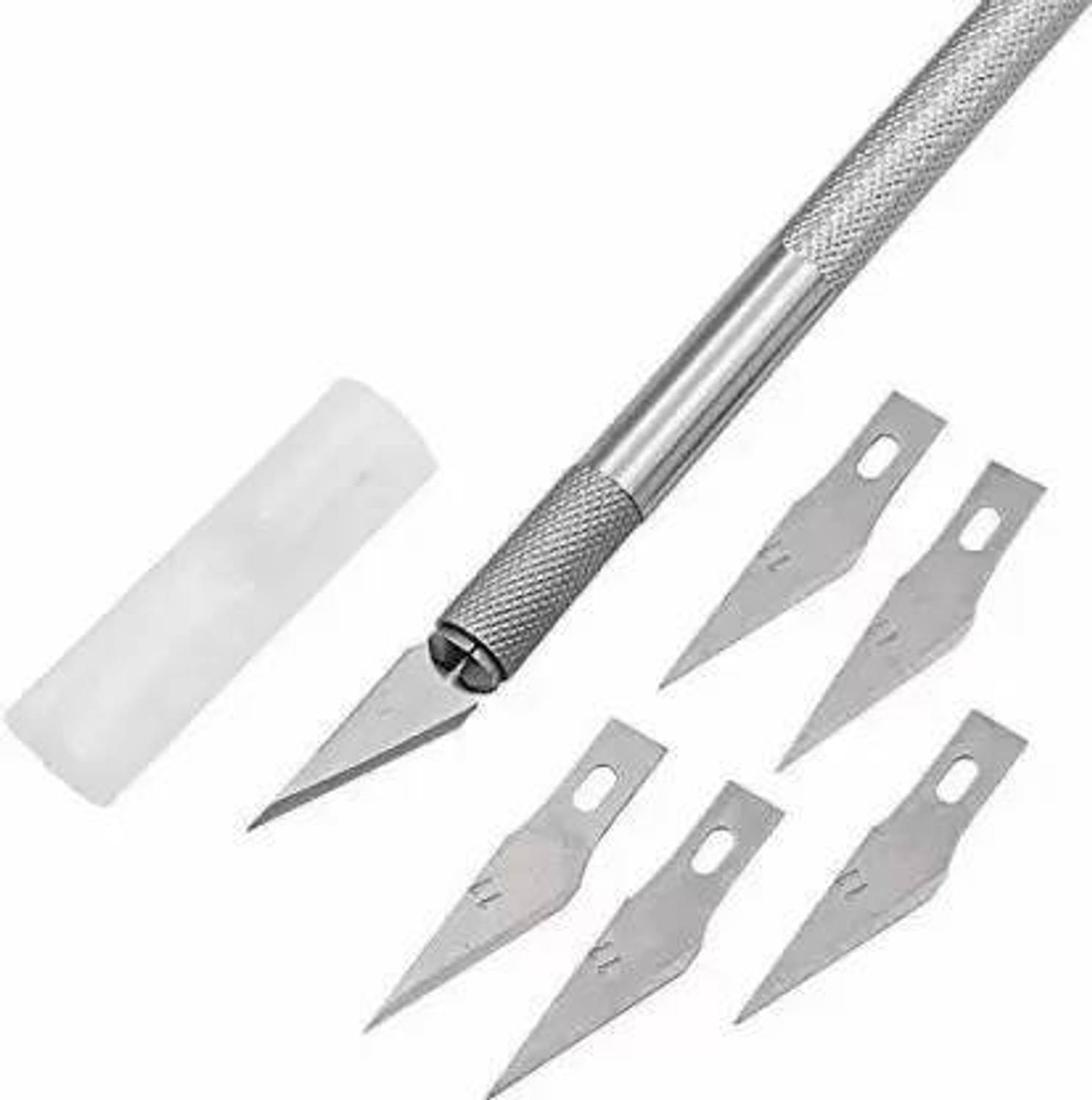 BAOER Detail Precision Pen Knife with 5 Interchangeable Sharp Blades Cutting Mat Metal Grip Cutting Mat