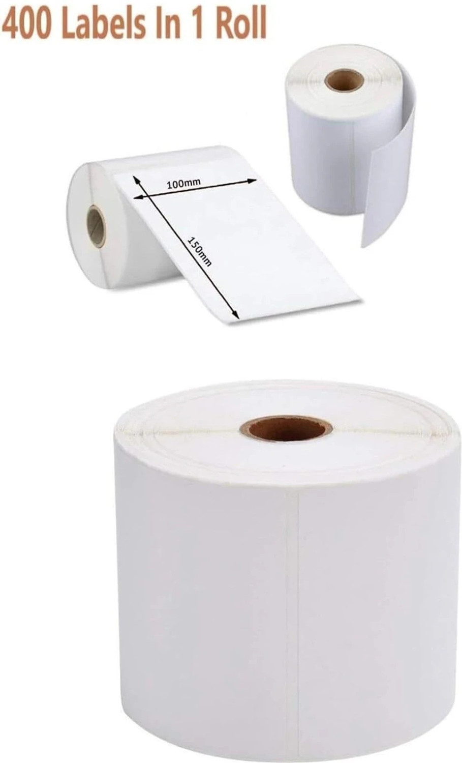 Image of Sankarai Direct Thermal Shipping 400 Labels Printer Sticker Roll (White, 4 inchx 6 inch) PERMANENT Paper Label