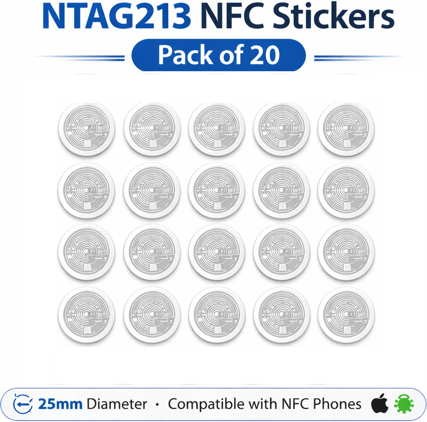 DIGINESS Self-Adhesive Paper Label White - Image 1