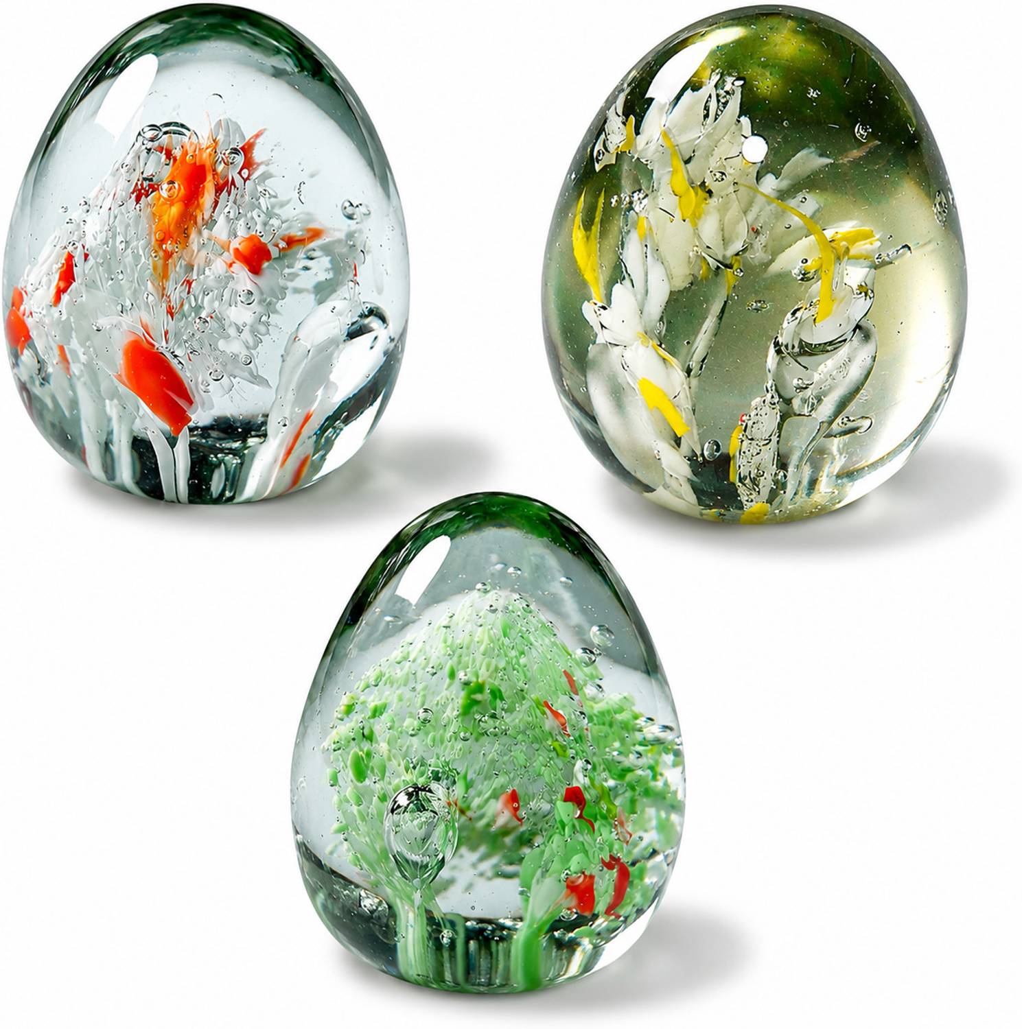 PANKU Super Glass Paper Weights Red Pack of 3 - Image 1