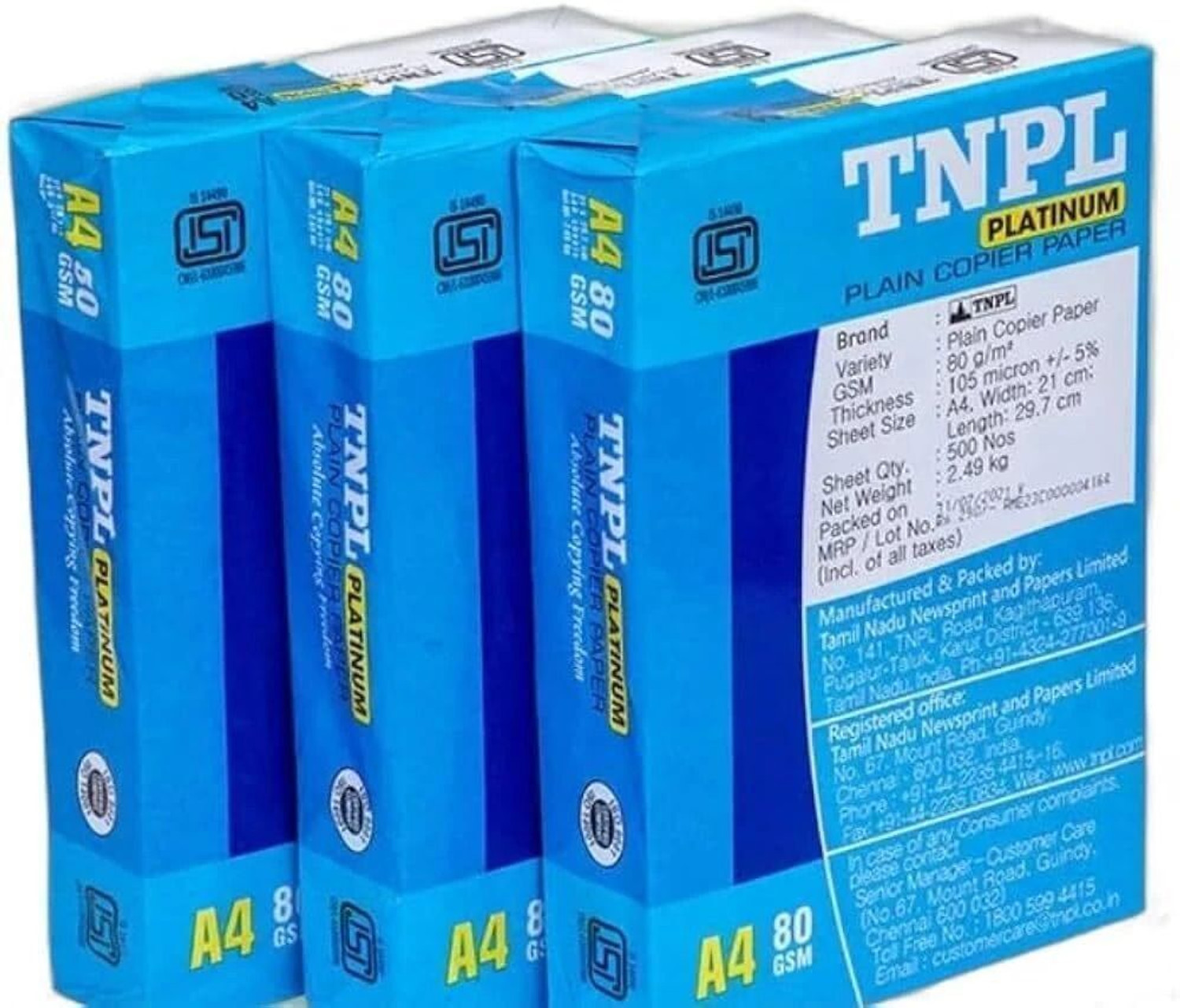 Image of TNPL 1 Plain 21x29.7 Cm 70 gsm A4 paper