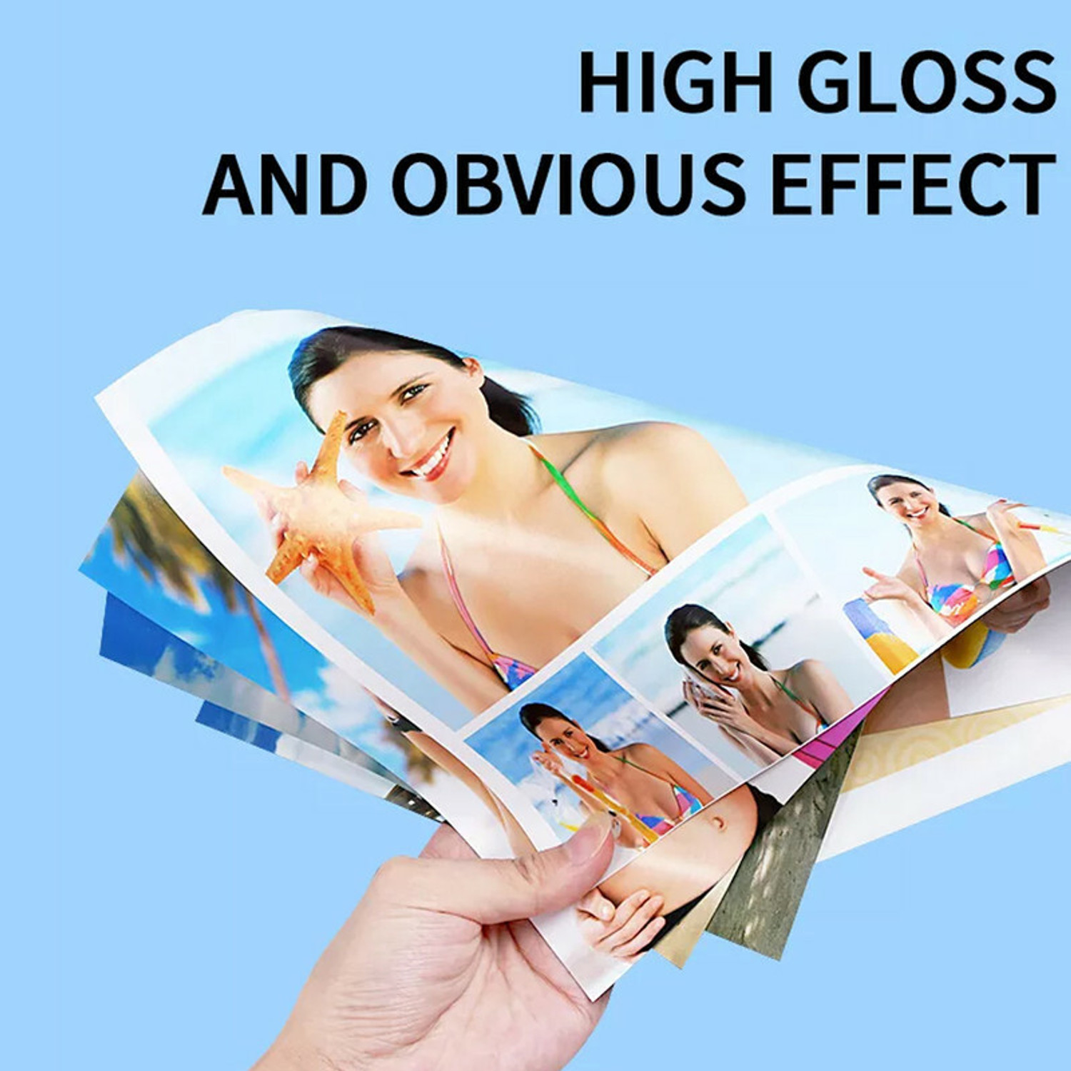 Image of KODAK 254 GSM 500 Sheet RC(ResinCoated) HighGlossy PicturePlus Super White Waterproof unruled 4R (102x152mm) Inkjet 254 gsm Photo Paper