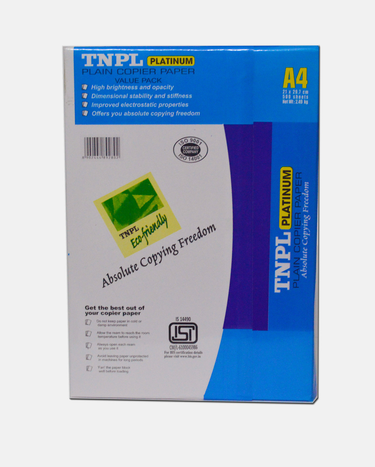 Image of TNPL Copier Unruled A4 80 gsm A4 paper