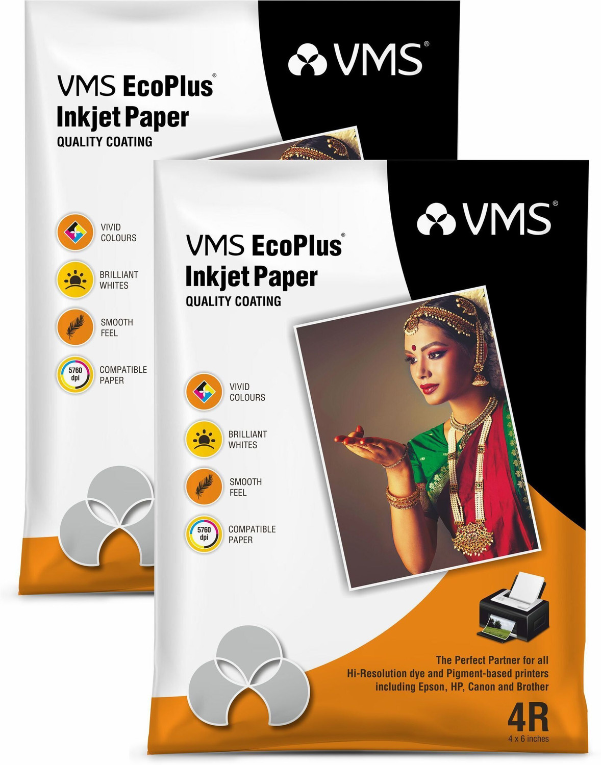 Image of VMS Eco Plus Glossy Photo Paper (100 sheets) Unruled 4R (4x6), Not A4 180 gsm Photo Paper
