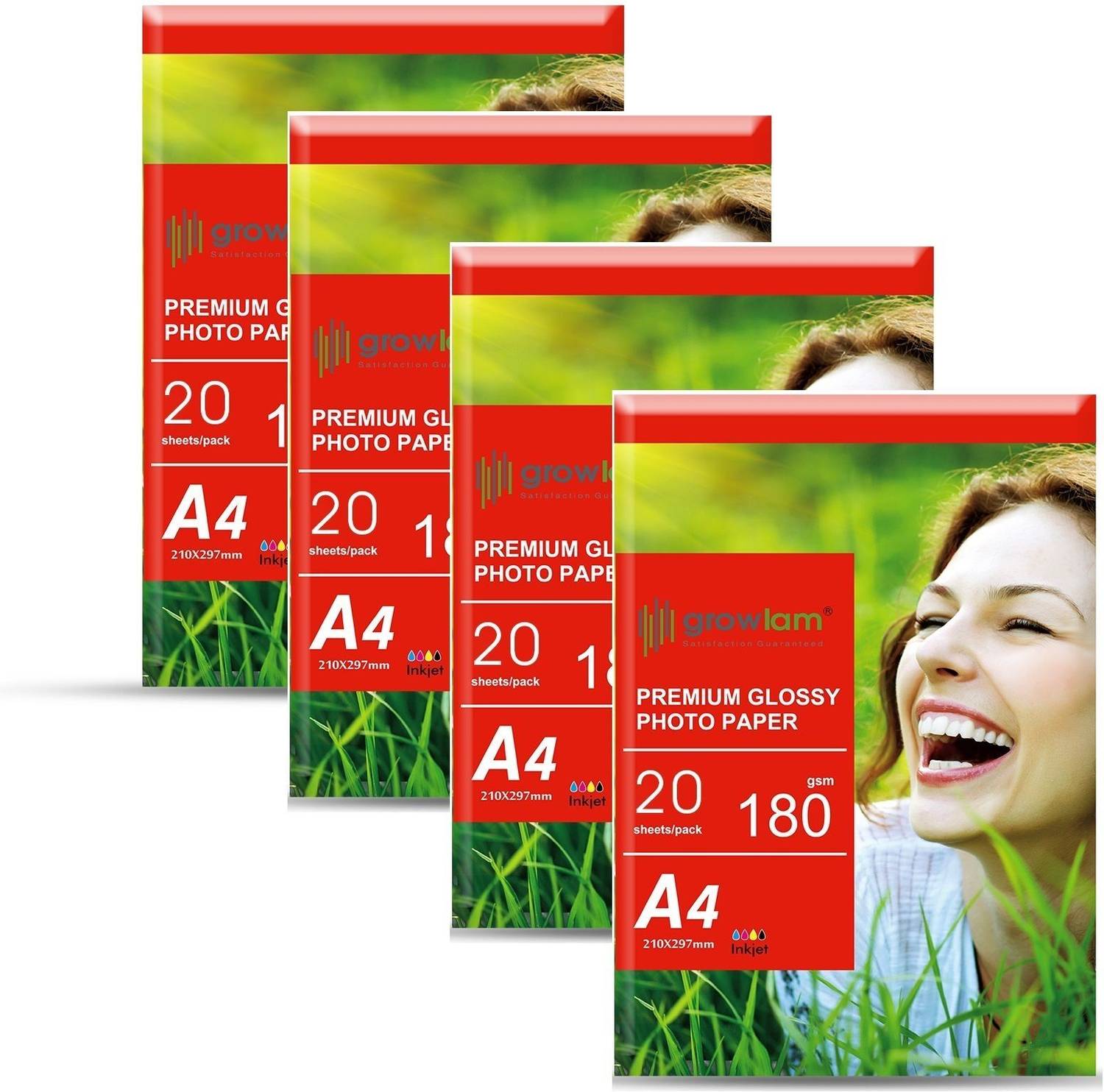 Growlam Super Series 20 Sheets A4 Size Photo Paper Water Proof,