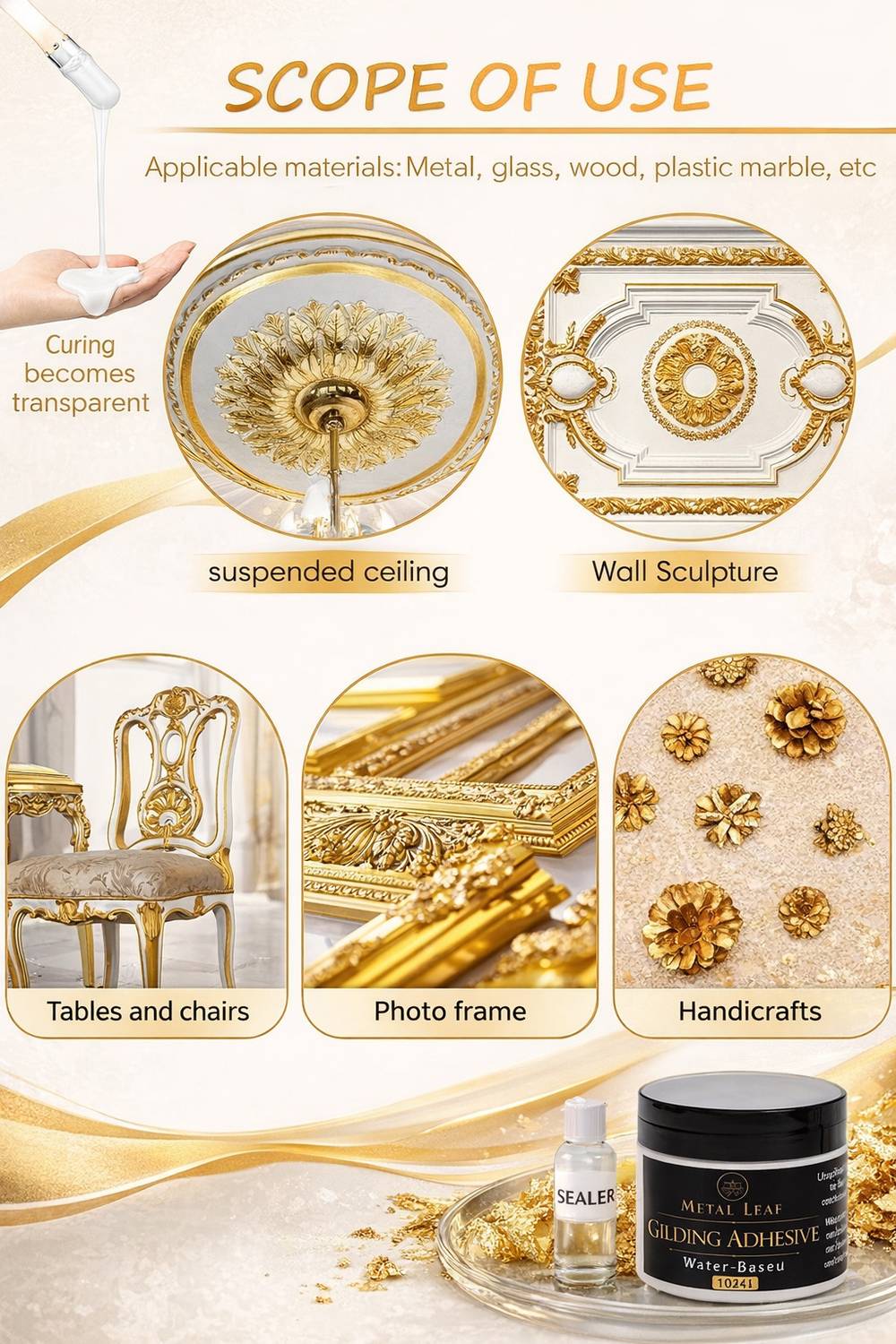 ask vark wala Gold Leaf Kit 100 Sheets - Image 5