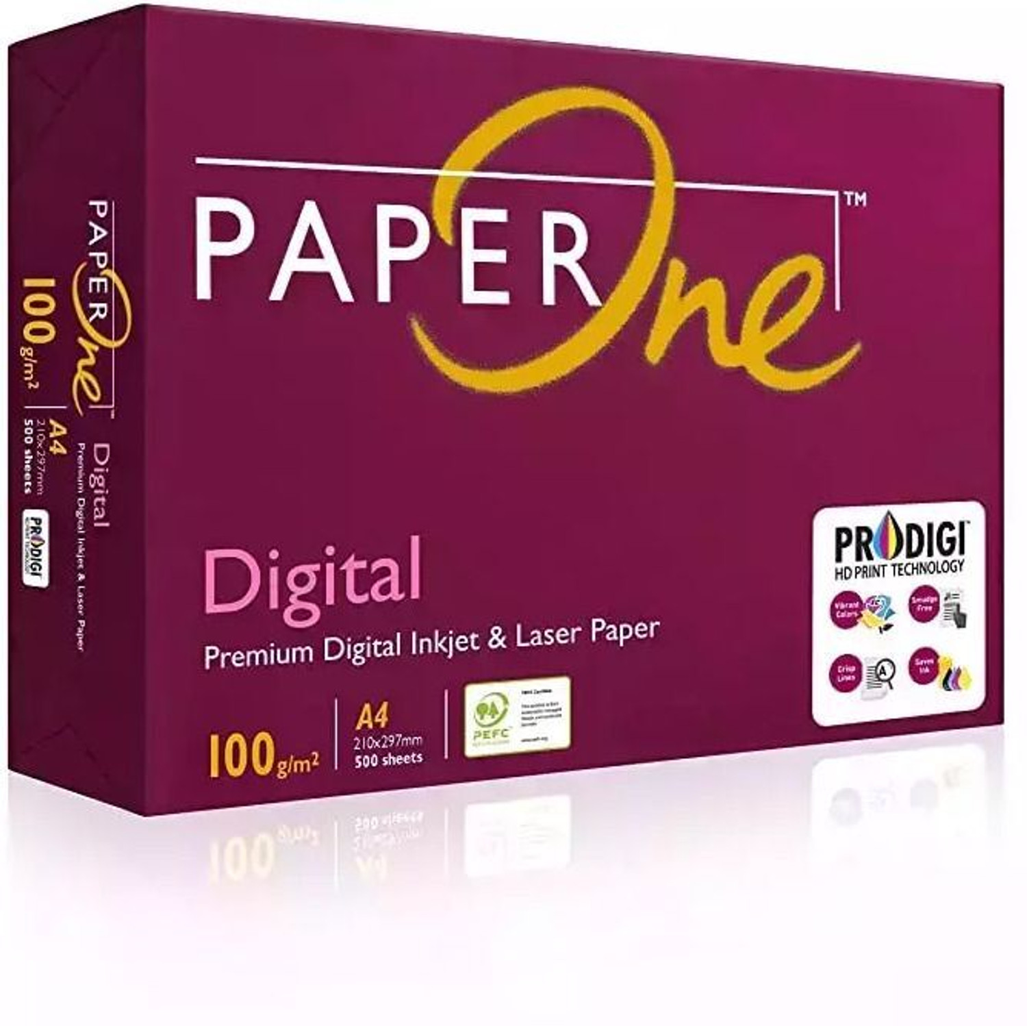 Image of Paperone Paper One, Digital 100 gsm Plain black white sheet A4 100 gsm A4 paper