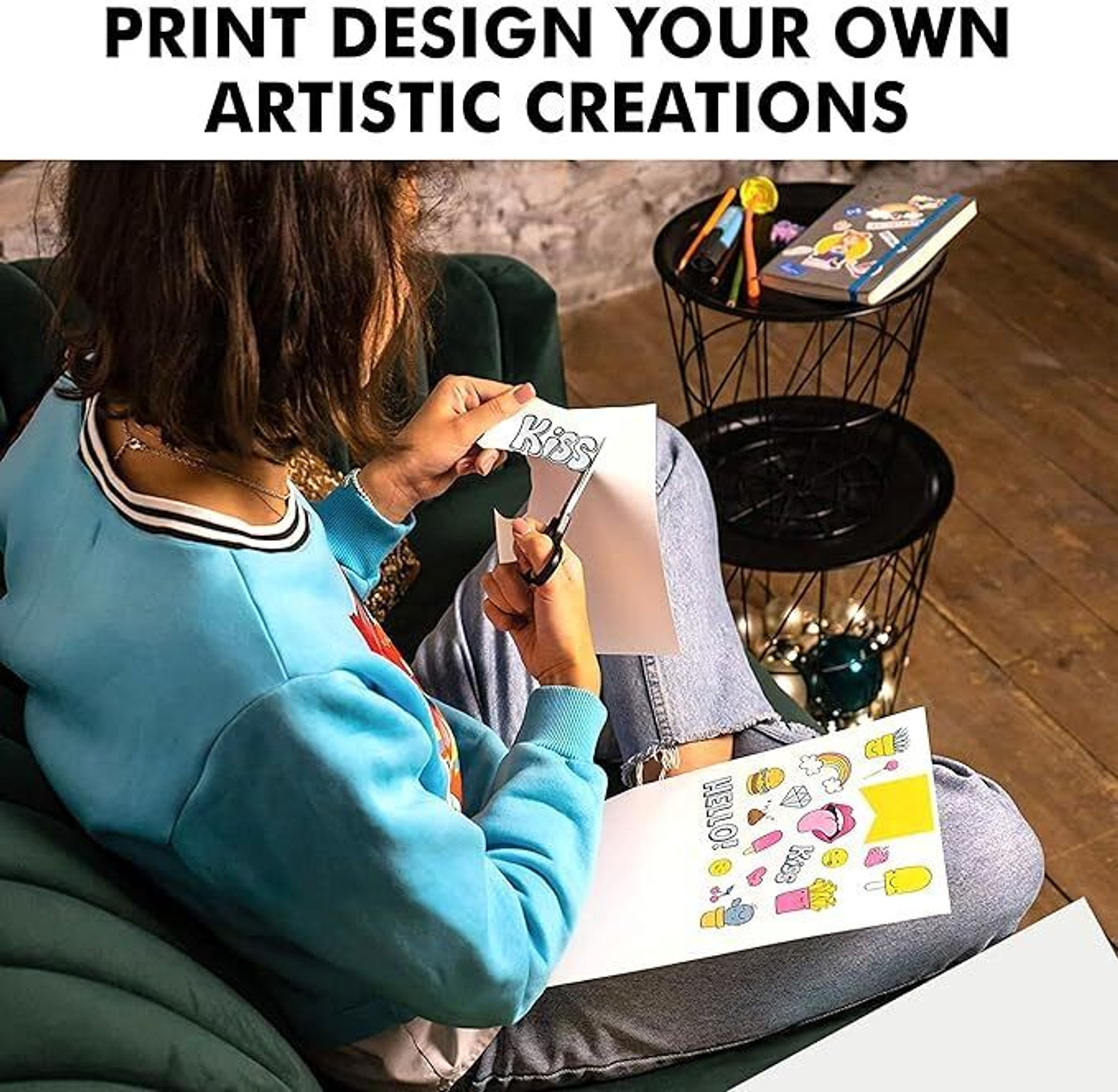 Image of MR CRAFT Self Adhesive Glossy Sticker Photo Paper White A4 90 gsm A4 paper
