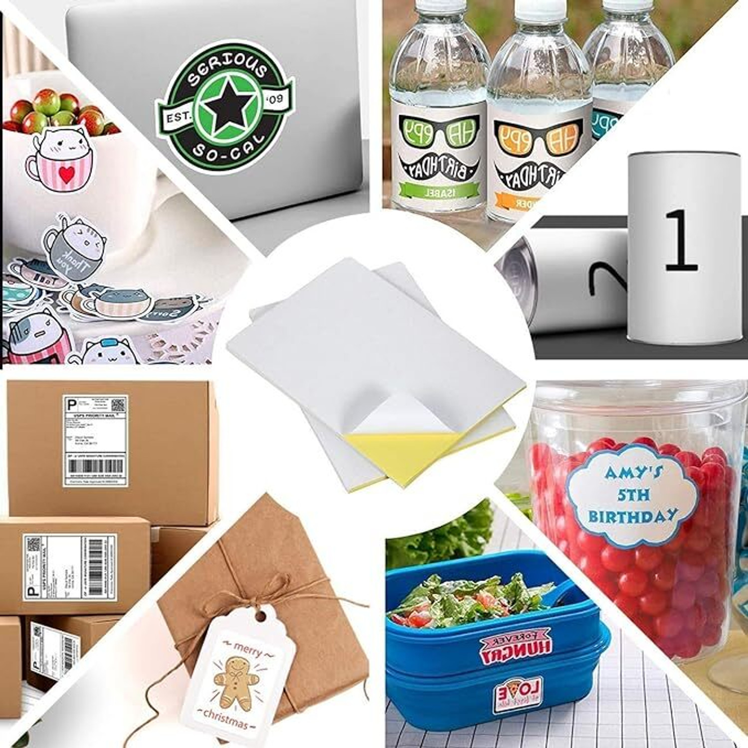 Image of MR CRAFT ADHESIVE GLOSSY PAPER + Multicolor Sticky Notes A4 120 gsm Photo Paper