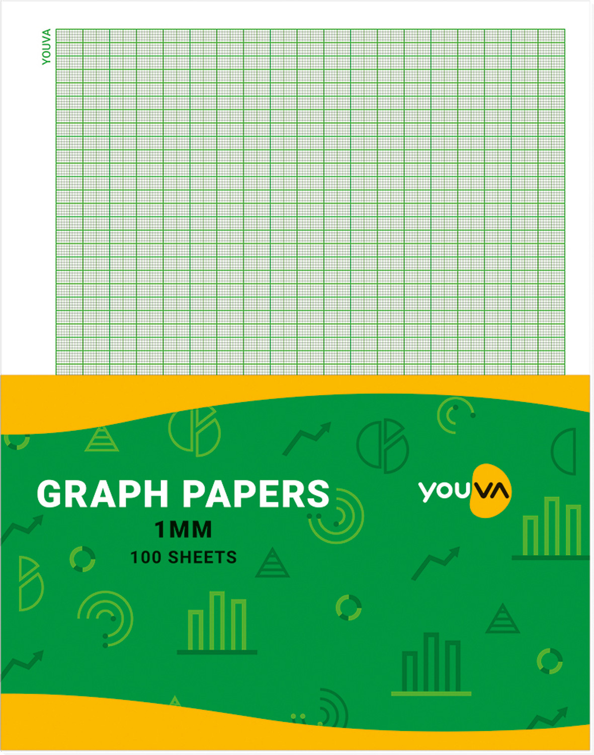 Image of Youva Regular 1 ruled /1 graph 22cm x 28cm 68 gsm Graph Paper