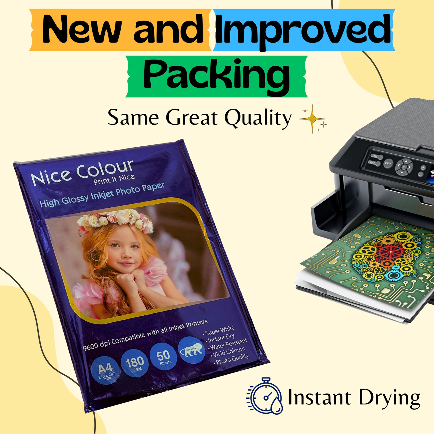 Image of STAPRICO Glossy Unruled A /4 180 gsm Photo Paper