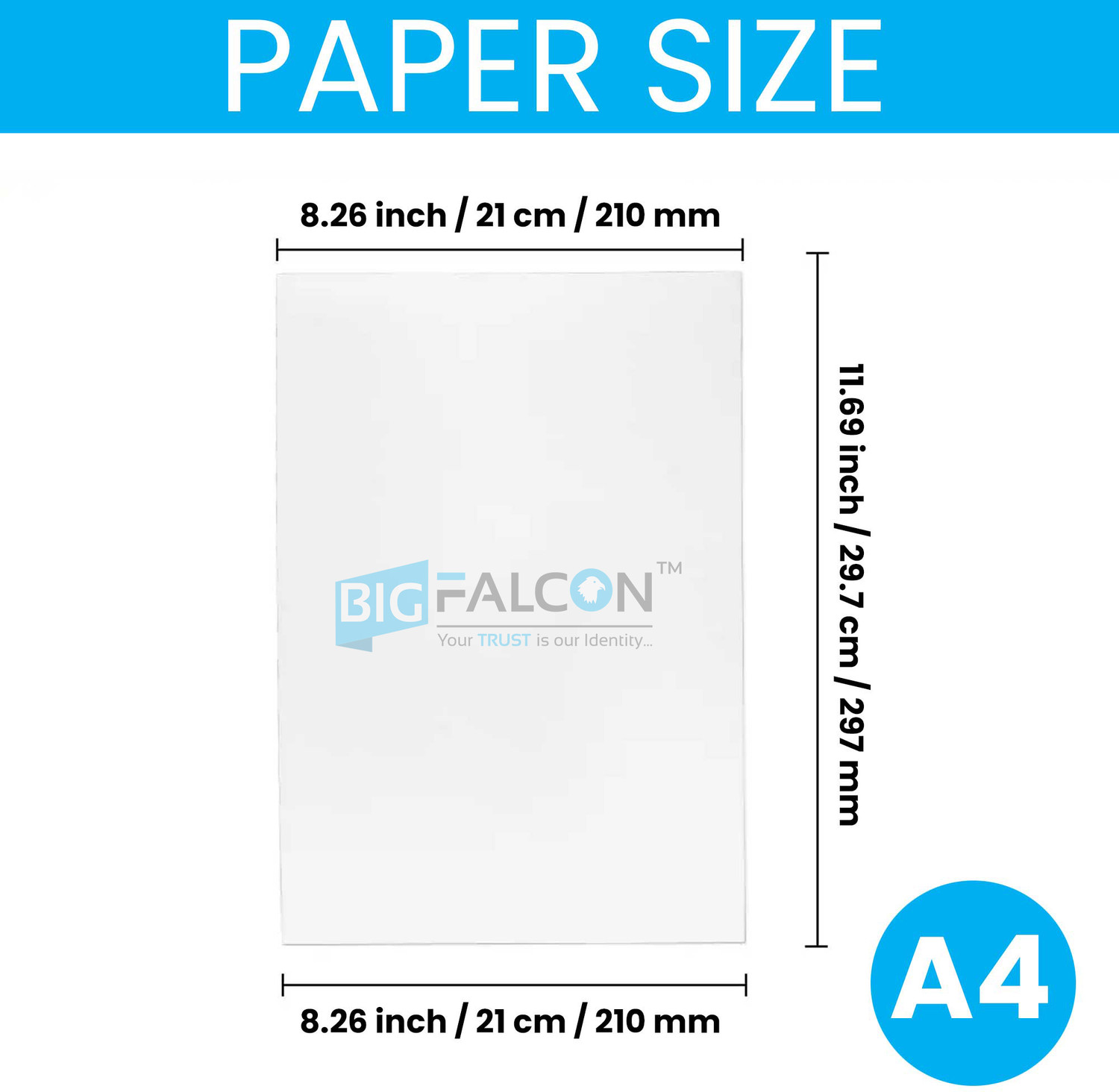 Image of BIGFALCON Professional A4 Double Sided Glossy Inkjet Photo Paper 220 GSM (40 Sheets) Unruled A4 (8.5x11 inch) 220 gsm Photo Paper