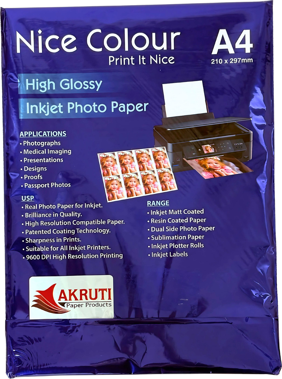 Image of STAPRICO Glossy Unruled A /4 180 gsm Photo Paper