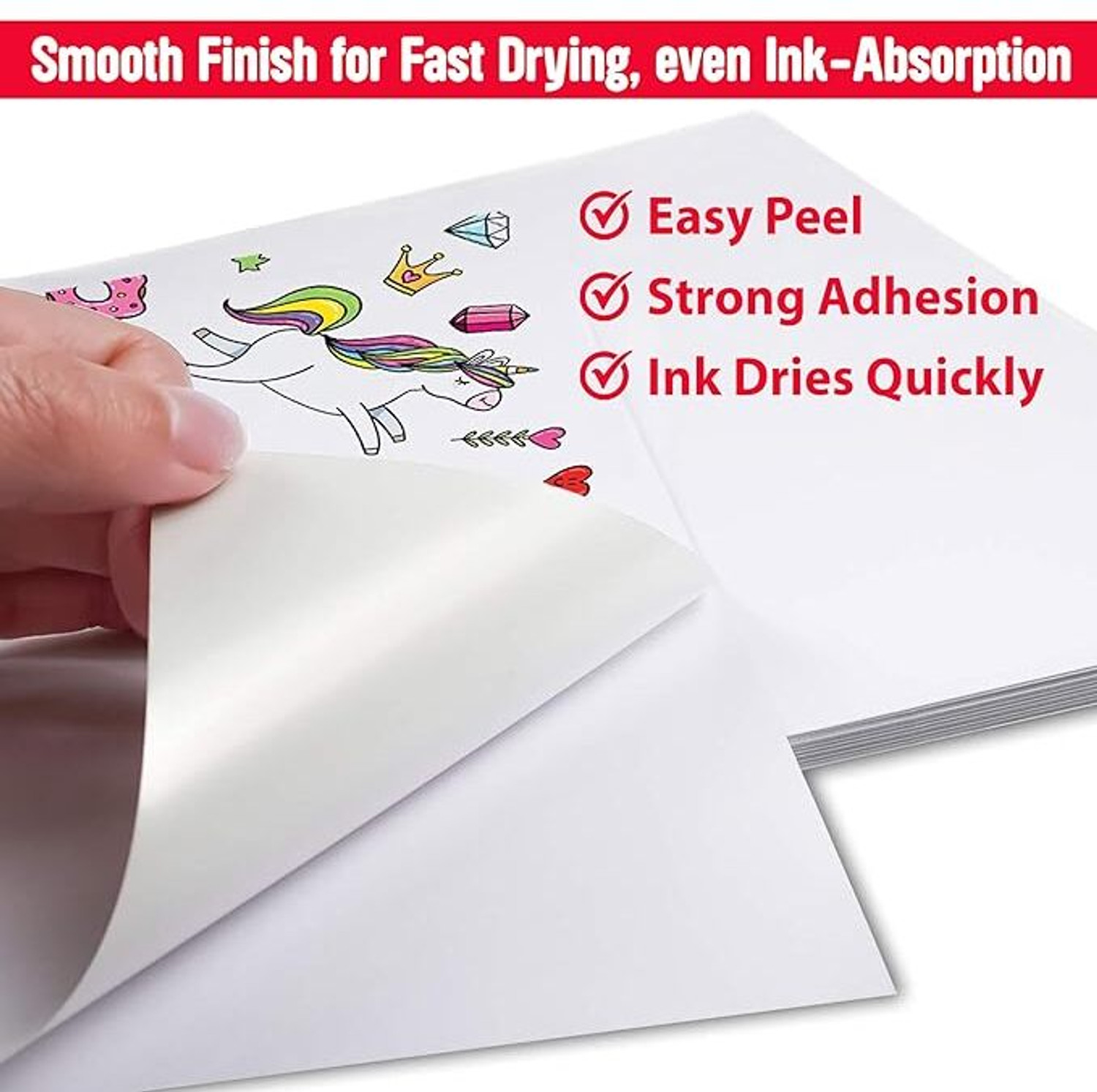 Image of MR CRAFT ADHESIVE GLOSSY PAPER + Multicolor Sticky Notes A4 120 gsm Photo Paper