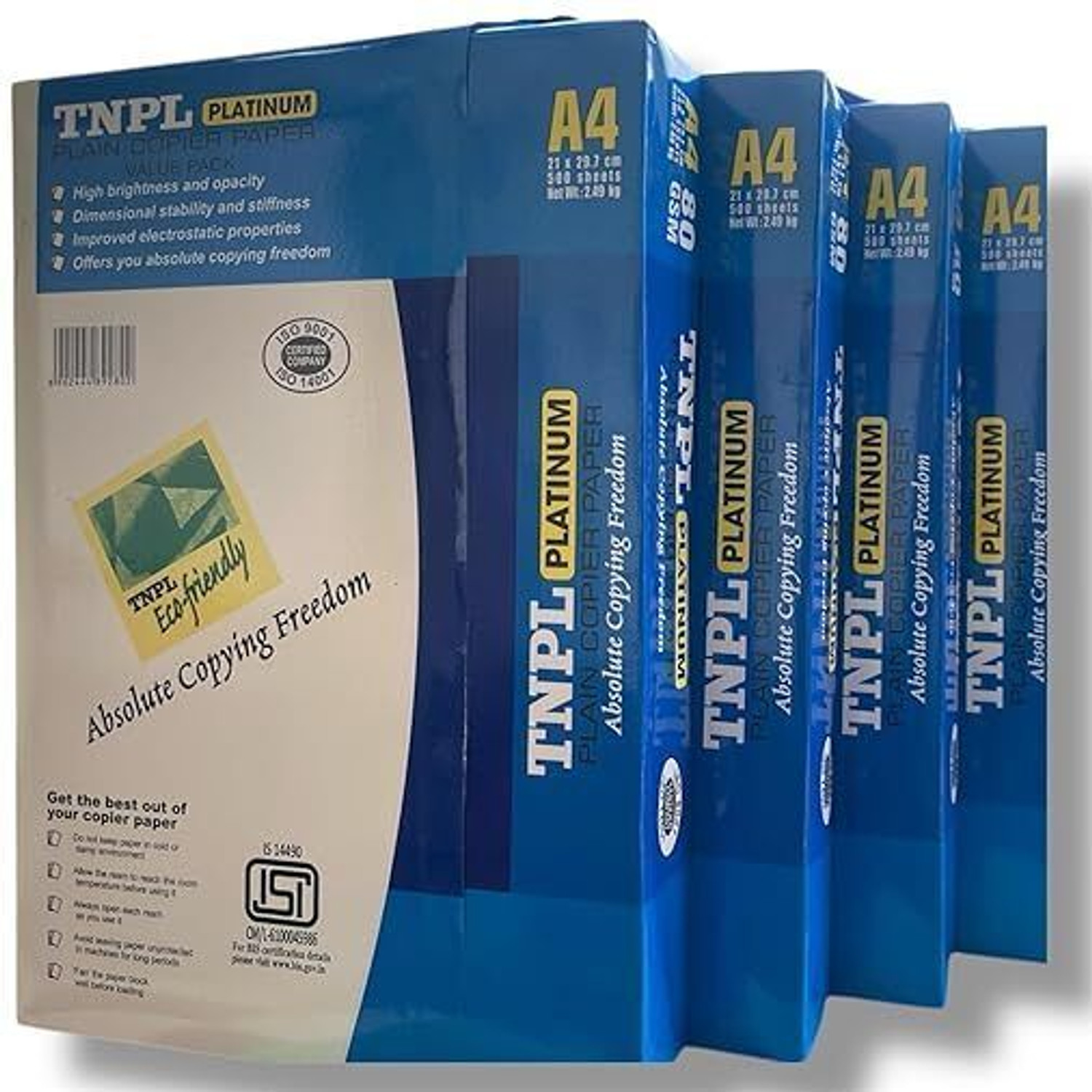 Image of TNPL TNPL80GSM Unruled A4 80 gsm A4 paper