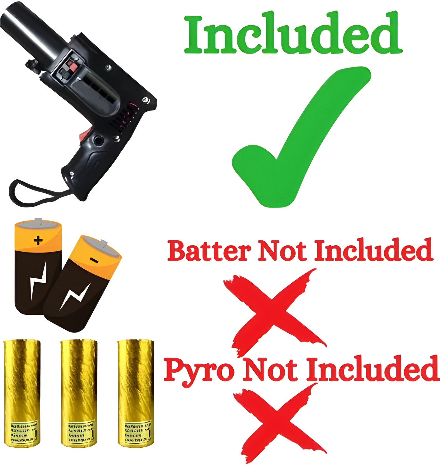 Image of OneStopNow LED Cold Spark Gun Machine with Metal Nose for Stage, Wedding & Party Effects 01 Party Blowouts