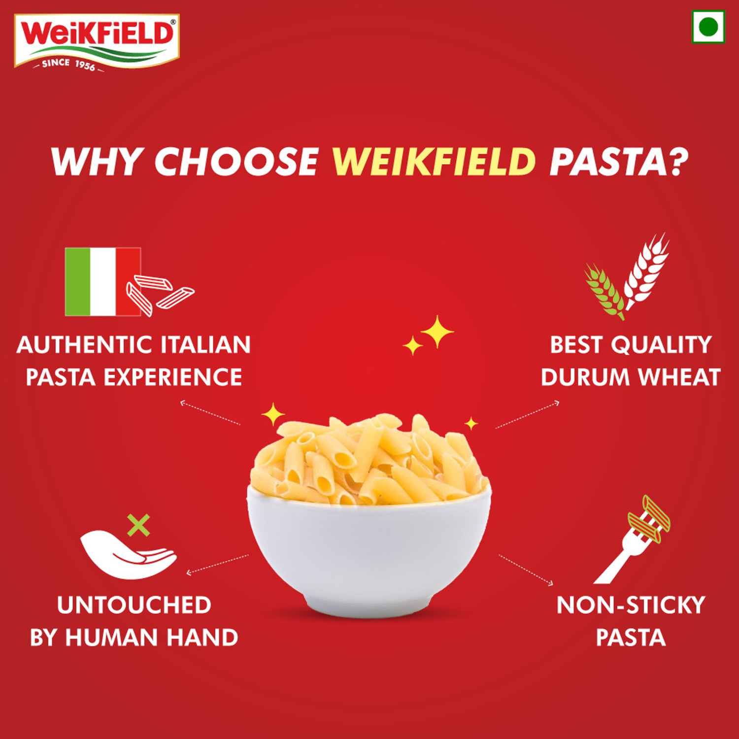 Image of WeiKFiELD Penne Pasta|Durum Wheat Semolina Healthy Pasta|No Maida|Rich in Protein & Fibre Penne Pasta