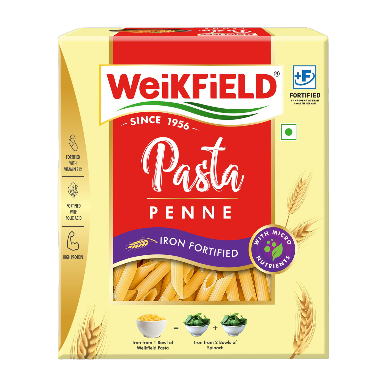 Image of WeiKFiELD Penne Pasta| Durum Wheat Semolina Healthy Pasta| Rich in Protein & Fibre Penne Pasta