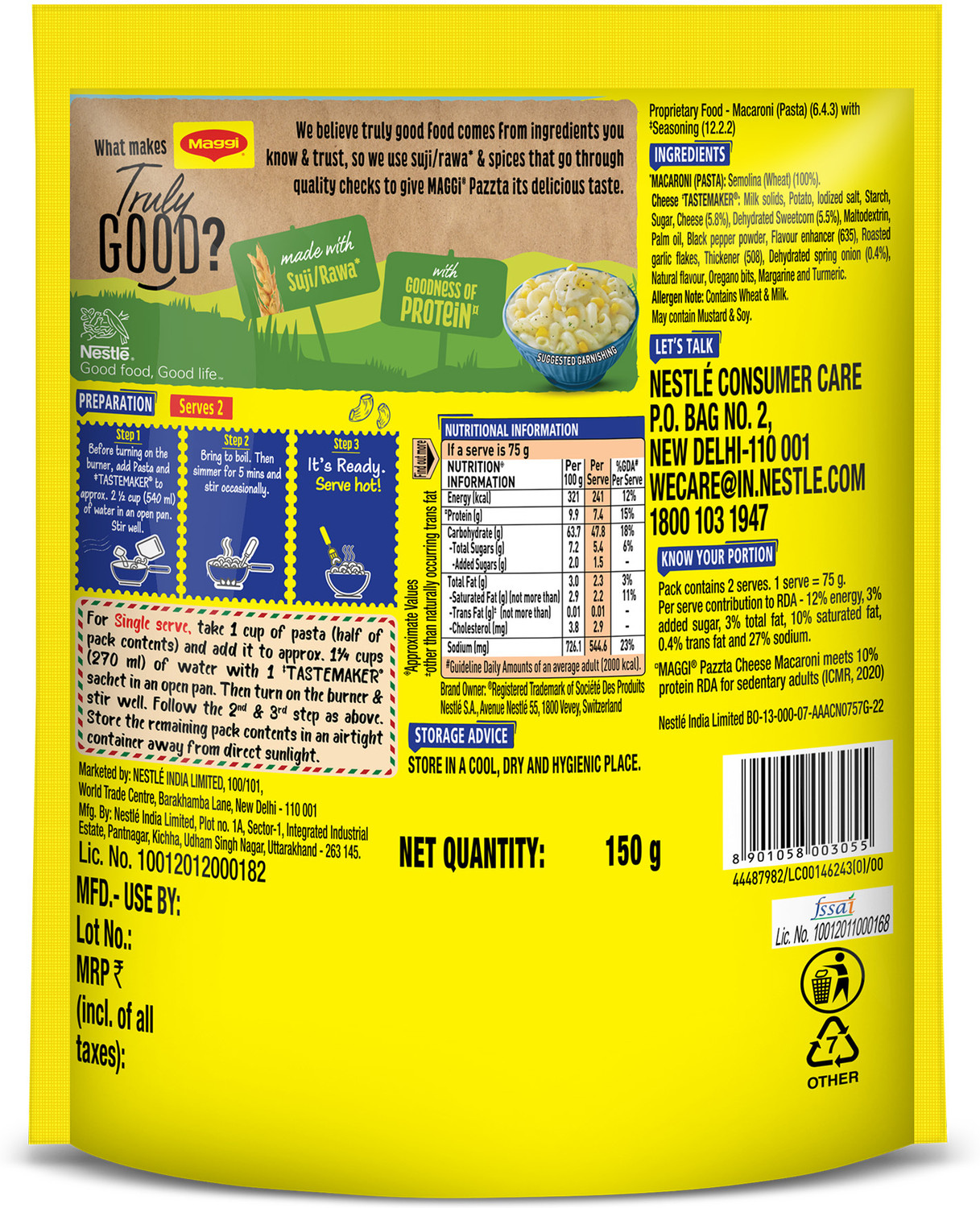 Image of Maggi Pazzta Cheese Macaroni Instant Pasta