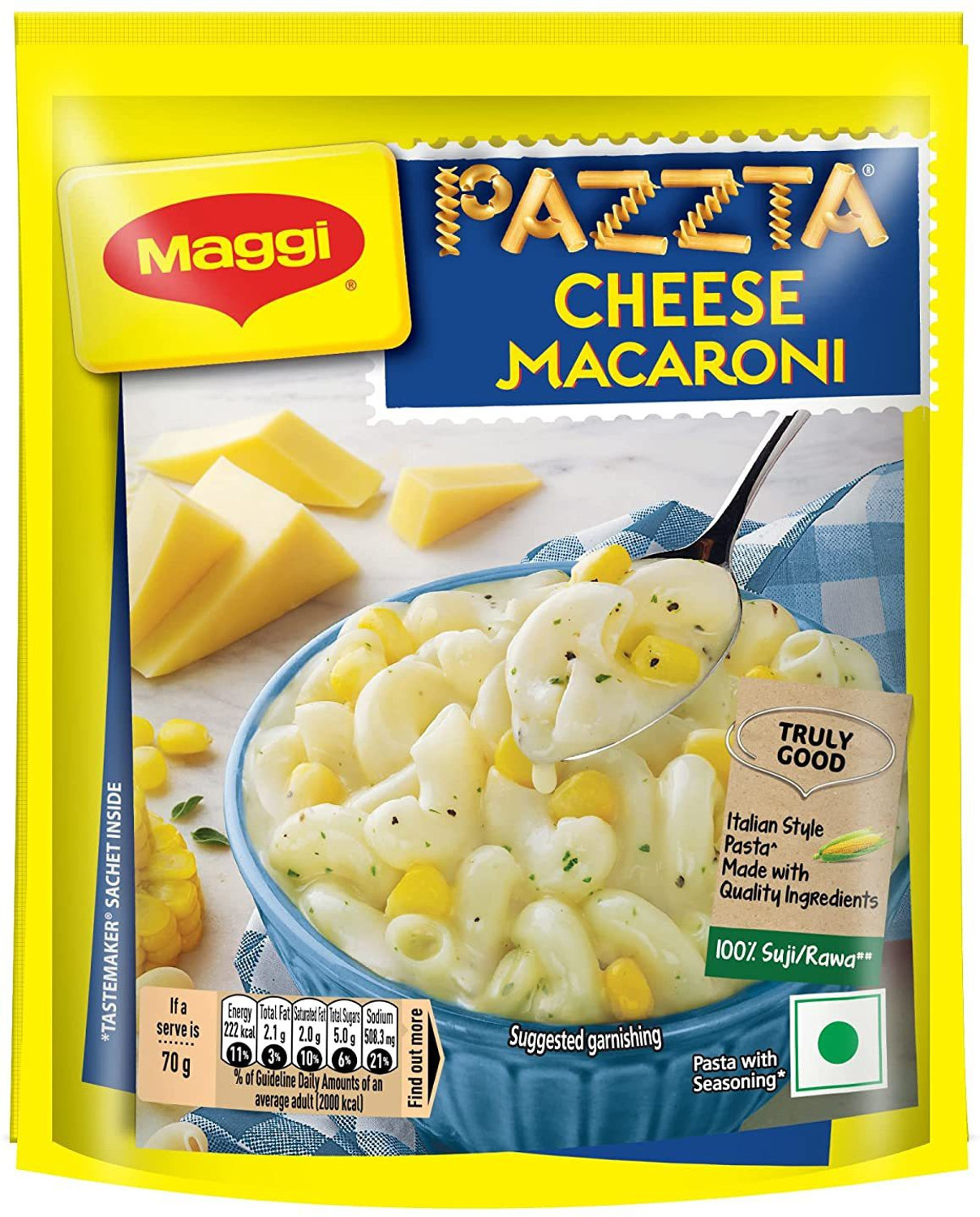 Image of Maggi Pazzta Cheese Macaroni 70 grams pack of 2 (70G X 2) Pasta