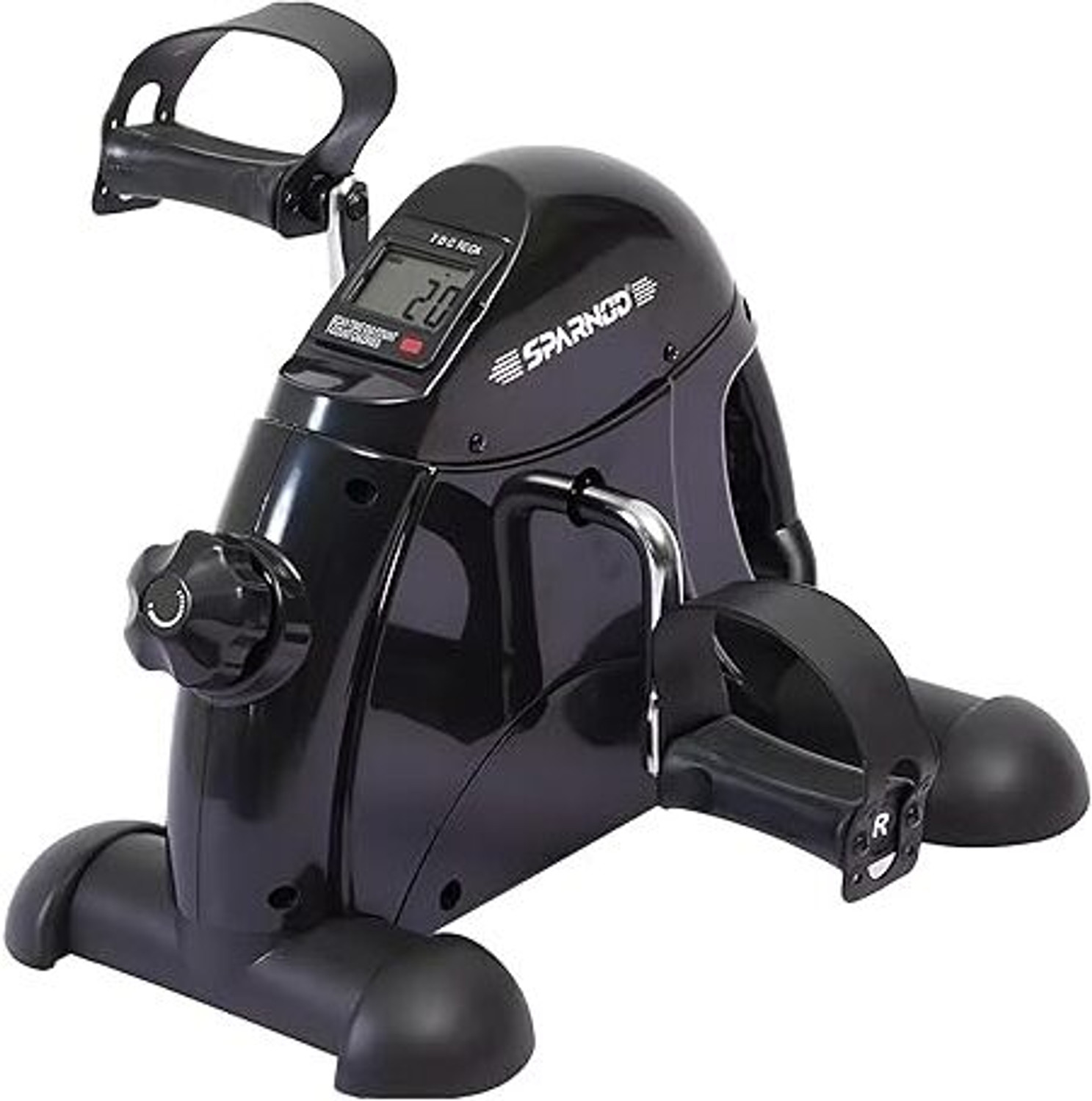 Image of Sparnod Fitness SMB-475 Arm & Leg Mini Bike with LCD Display, Portable Under Desk Pedal Mini Pedal Exerciser Cycle