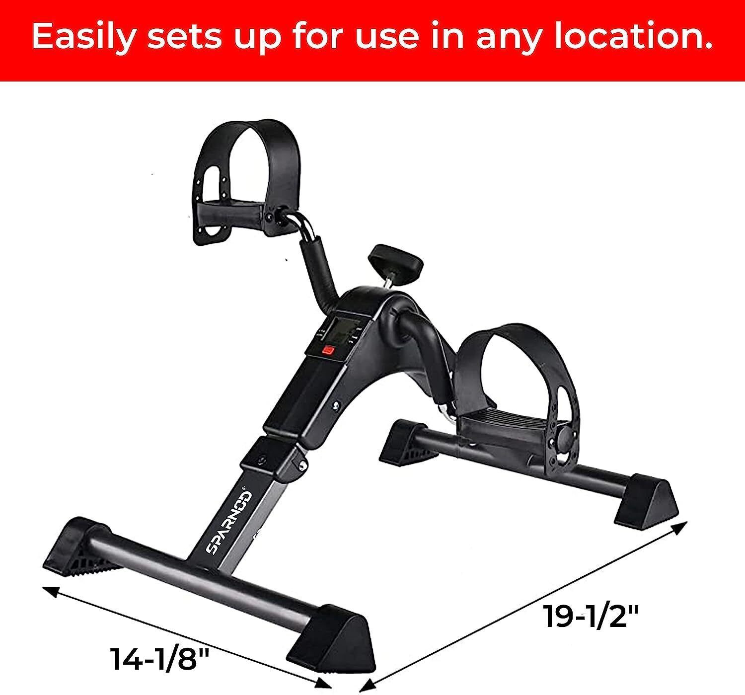 Image of Sparnod Fitness SMB-100 B Pedal Suitable for Exercise of Legs, Arms & Physiotherapy at Home Mini Pedal Exerciser Cycle
