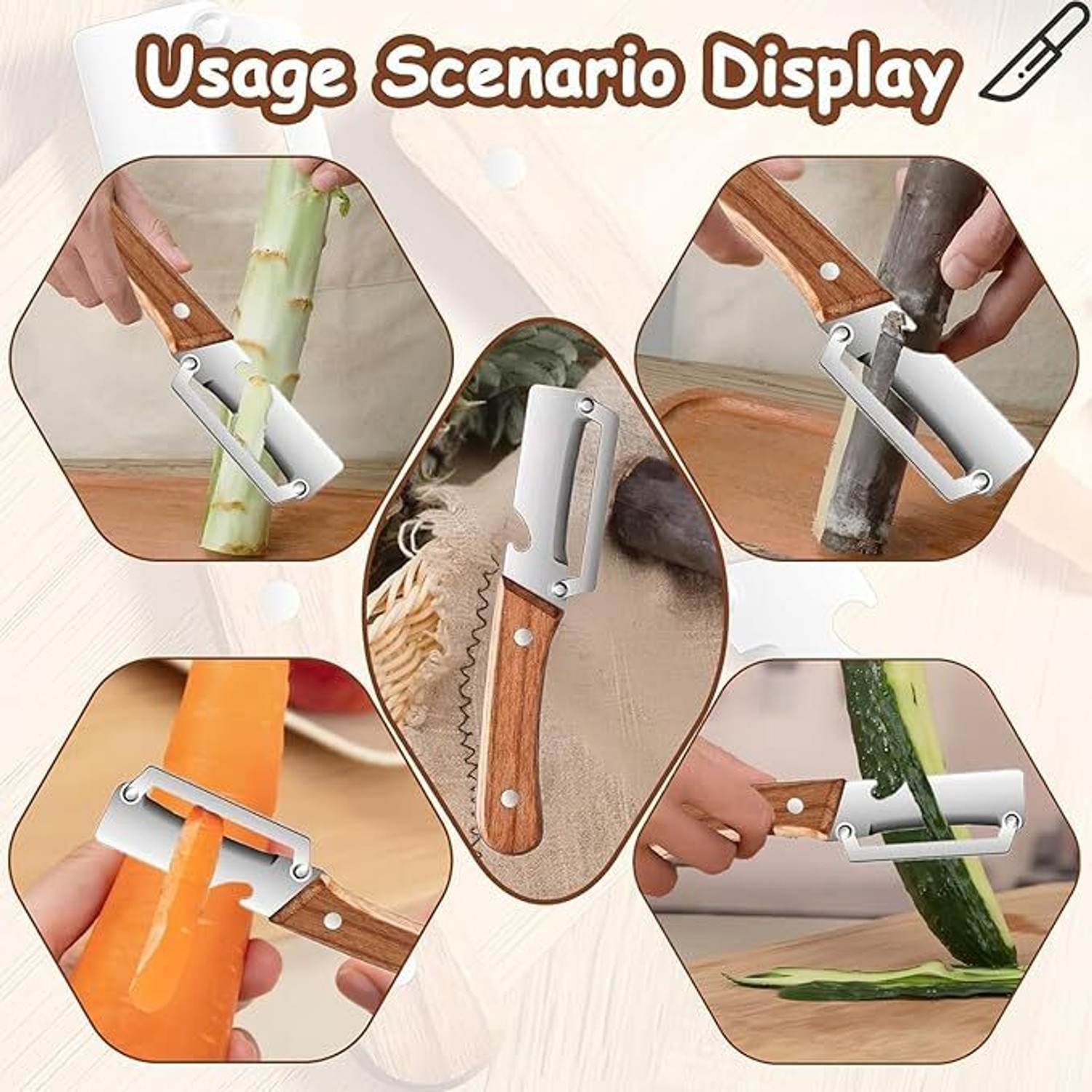 Image of GVJ TRDEARS Stainless Steel Vegetable Peeler & Slicer Straight Peeler
