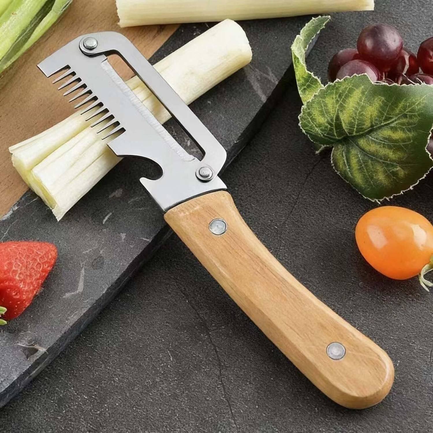gerix WOODEN PEELER Straight Peeler — Kitchen Tools & Gadgets