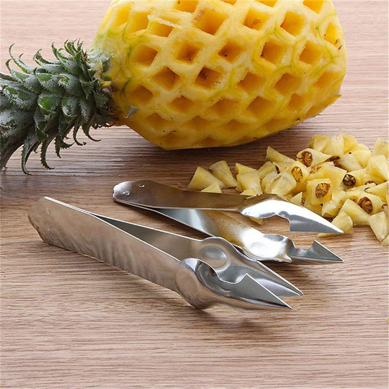 Image of Arto SS Steel Pineapple Eye Remover Peeler Clip Fruit & Vegetable Tool for Kitchen Kitchen Tool Set