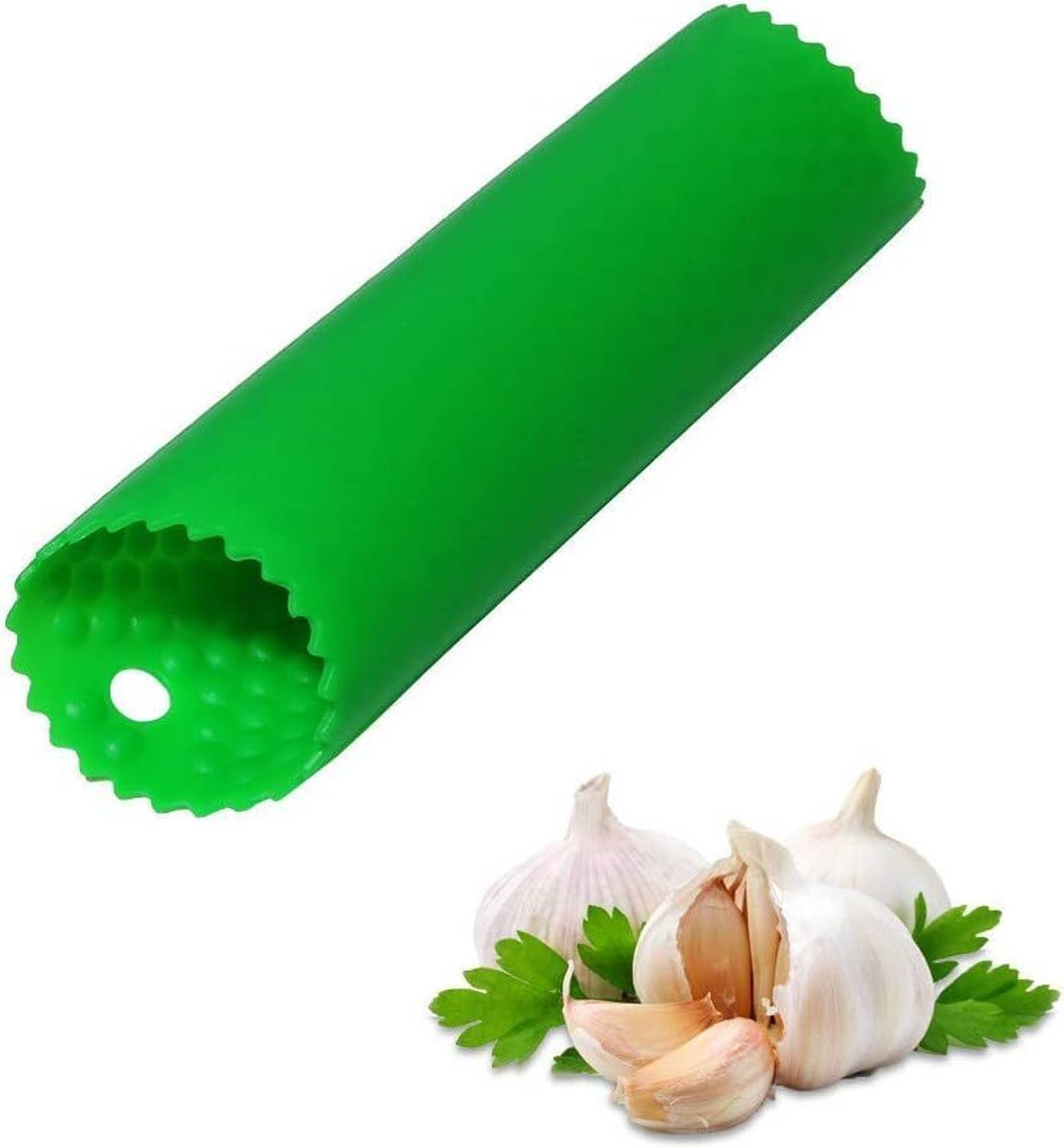 AKSHAR Silicone Garlic Peeler Roller, Green, Kitchen Tool, Easy Peel Gadget Straight Peeler — Kitchen Tools & Gadgets