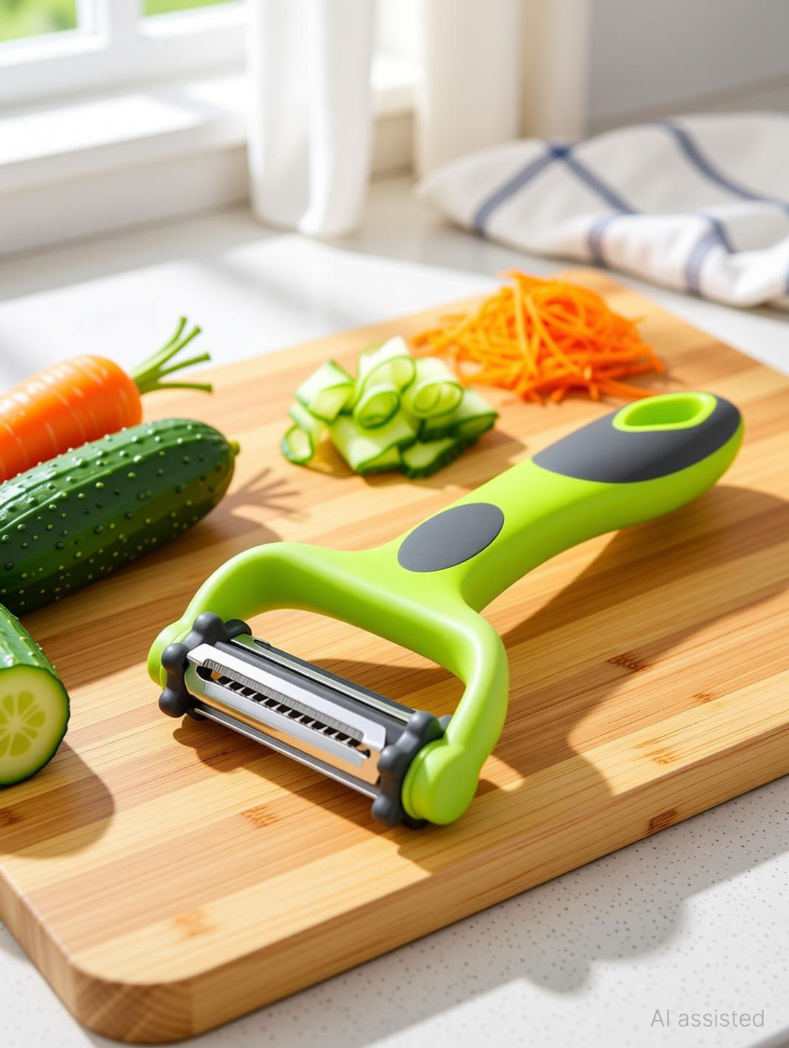 Image of HK APPLIANCE 3 in 1 Rotary Multi-Functional Peeler, Suitable for Vegetable and Fruit Straight Peeler
