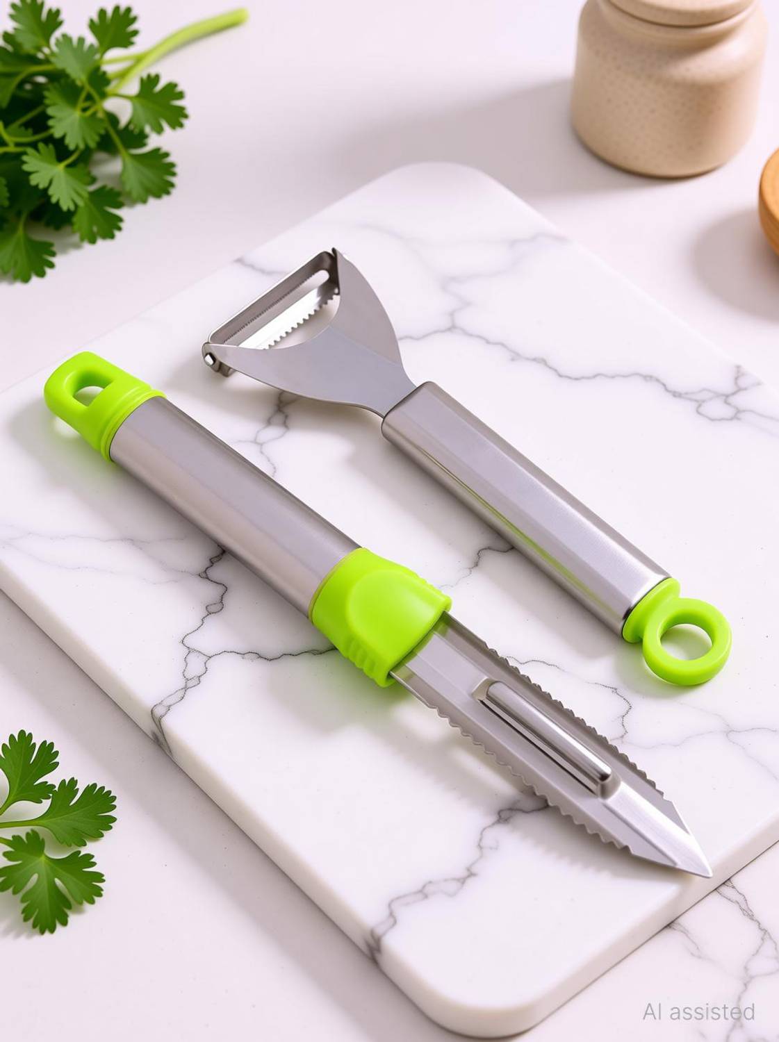 CHEFORRA Stainless Steel Peeler with Y-Shaped SS Peeler Combo for Kitchen (Pack of 2) Straight, Y Shaped Peeler Set