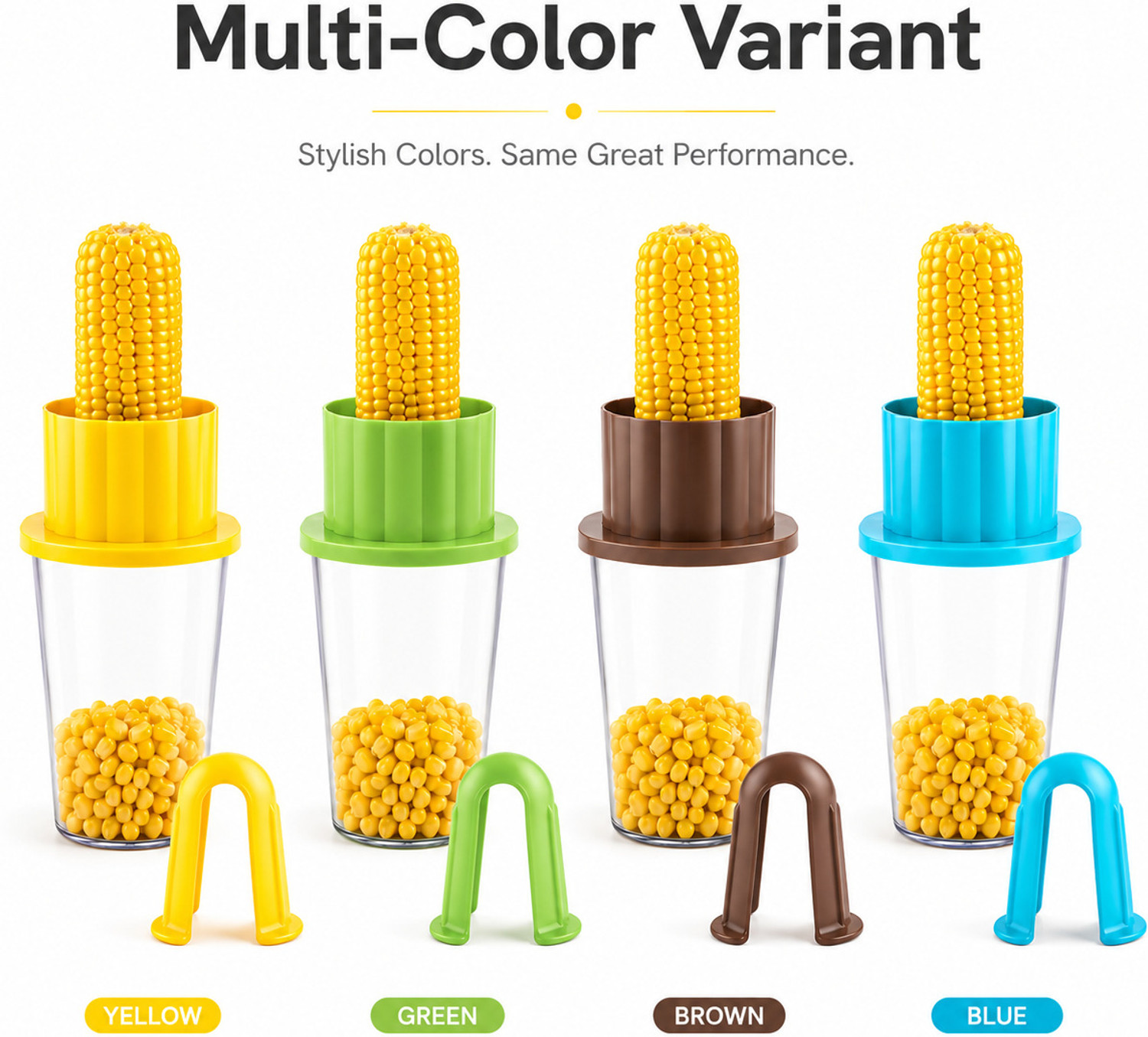 Image of Zalek Corn Seed Remover | Food Grade Plastic | Multi-Color | Made in India Straight Peeler