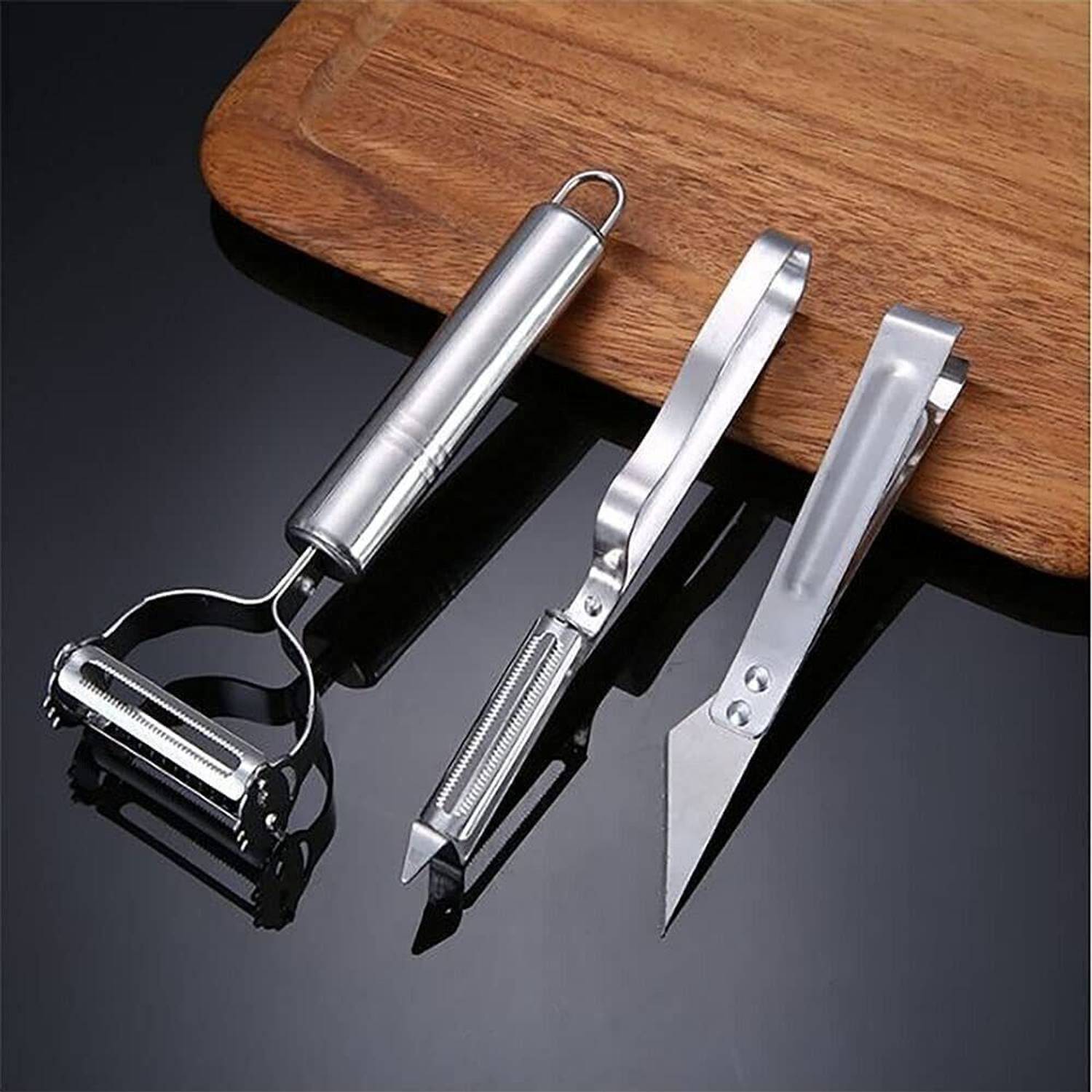 BALKRISHNA ENTERPRISE Multi functional Kitchen Stainless Steel Peeler, Knife Fruit & Vegetable Y Shaped Peeler