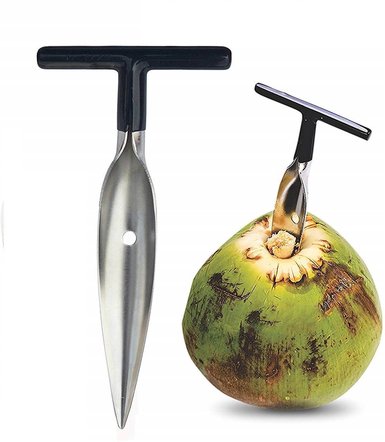 KUBAVA Coconut Opener Tool, Green Coconut Nariyal Opener Kitchen Tool Set — Kitchen Tools & Gadgets
