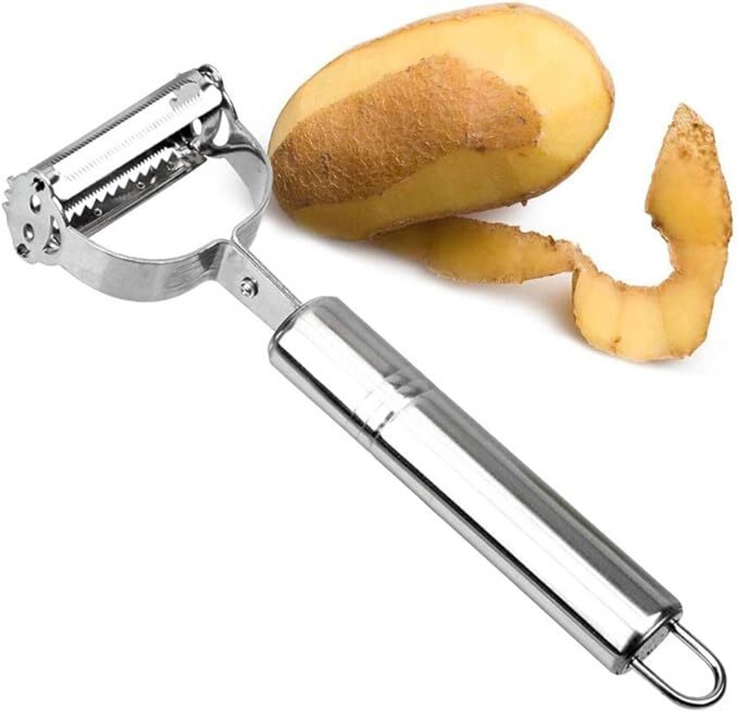SARTHU Vegetable Peeler & Fruit Peeler for Kitchen | 2-Blades Julienne Slicer Y Shaped, Straight Peeler