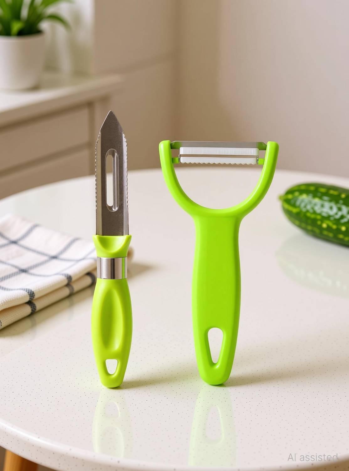 CHEFORRA Vegetable Peeler Combo – PP Handle Peeler & Stainless Steel Y-Peeler (Pack of 2) Straight, Y Shaped Peeler Set