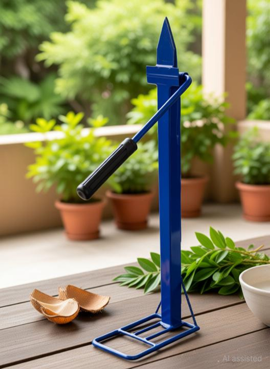 Image of Q8 Twinkle Medium size coconut husk /remover /outer shell extractor /Thenga para Metal Straight Peeler