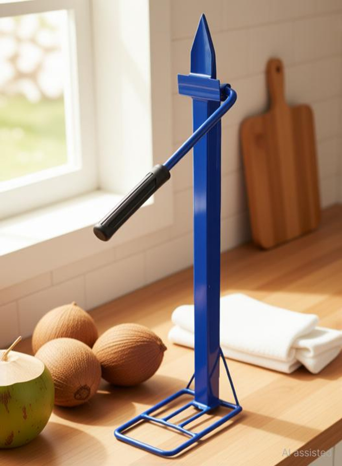 Image of Q8 Twinkle Medium size coconut husk /remover /outer shell extractor /Thenga para Metal Straight Peeler